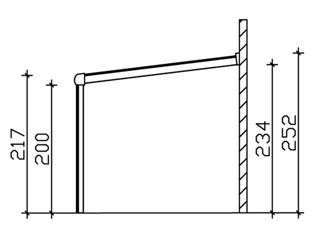 Skanholz Terrassendach »Genua«, 541 cm Breite, verschiedene Tiefe