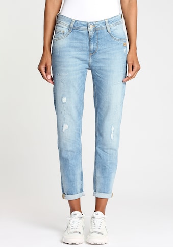 Relax-fit-Jeans »94AMELIE CROPPED«, mit verkürzter Beinlänge und ausgefranster Kante...