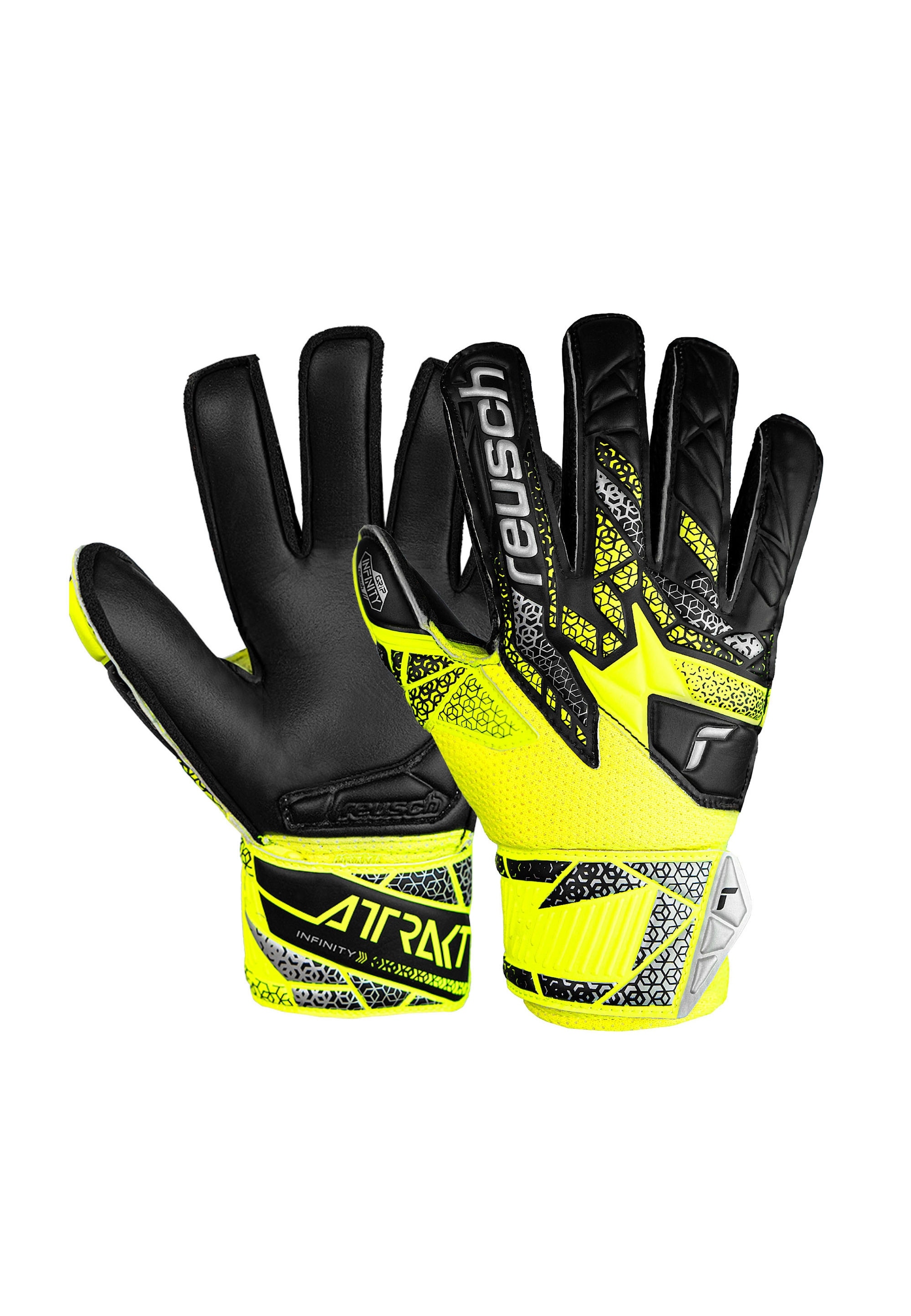 Reusch Torwarthandschuhe »Attrakt Infinity Junior« Finger Support mit Expanse Cut