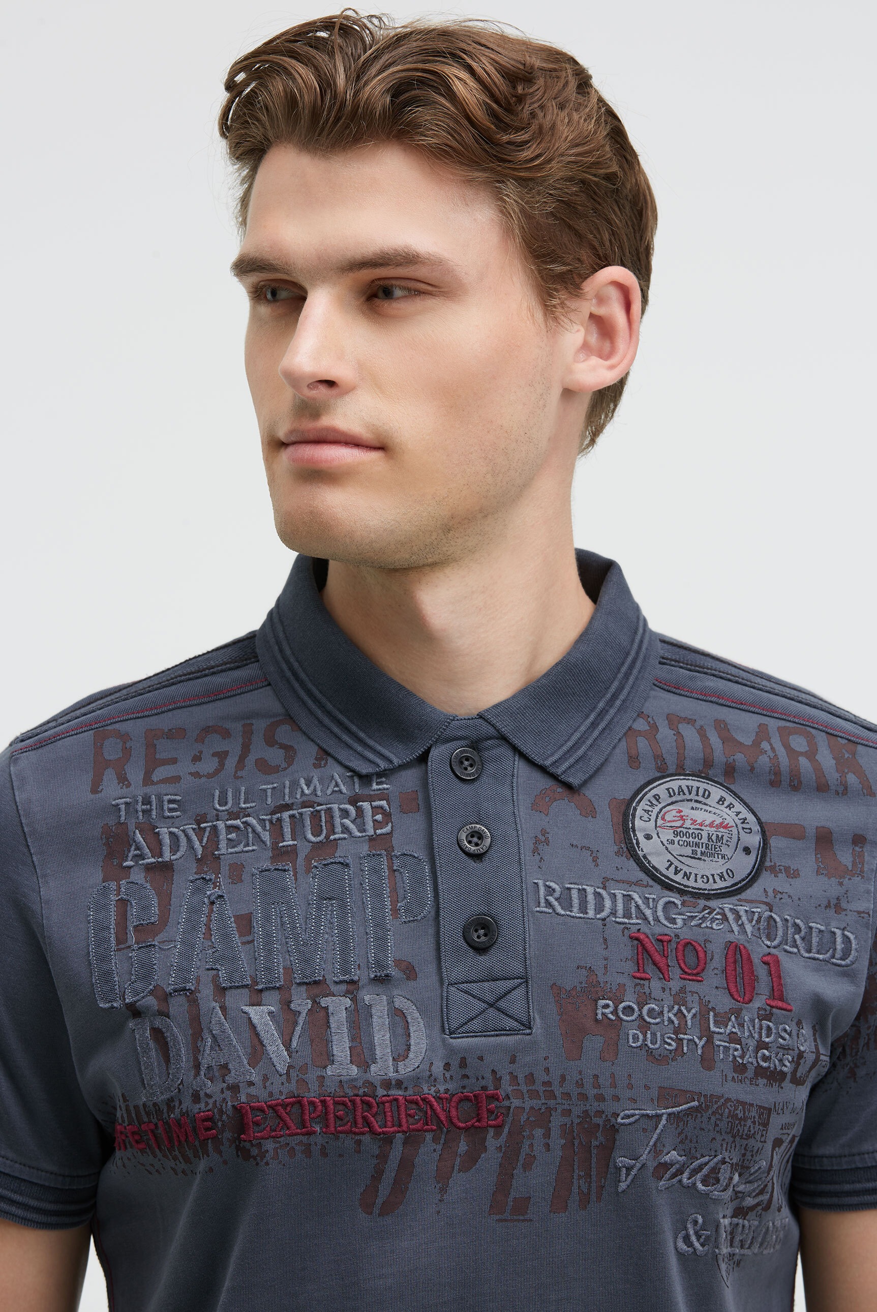 CAMP DAVID Poloshirt, mit Kontrastnähten