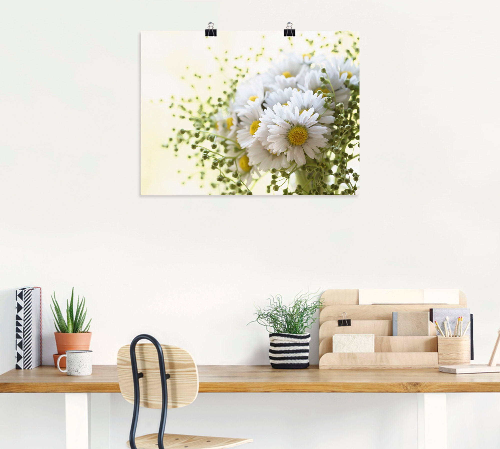 Artland Wandbild "Gänseblümchen und Hofstaat" Blumen 1 Stk. tlg. als Leinwa günstig online kaufen