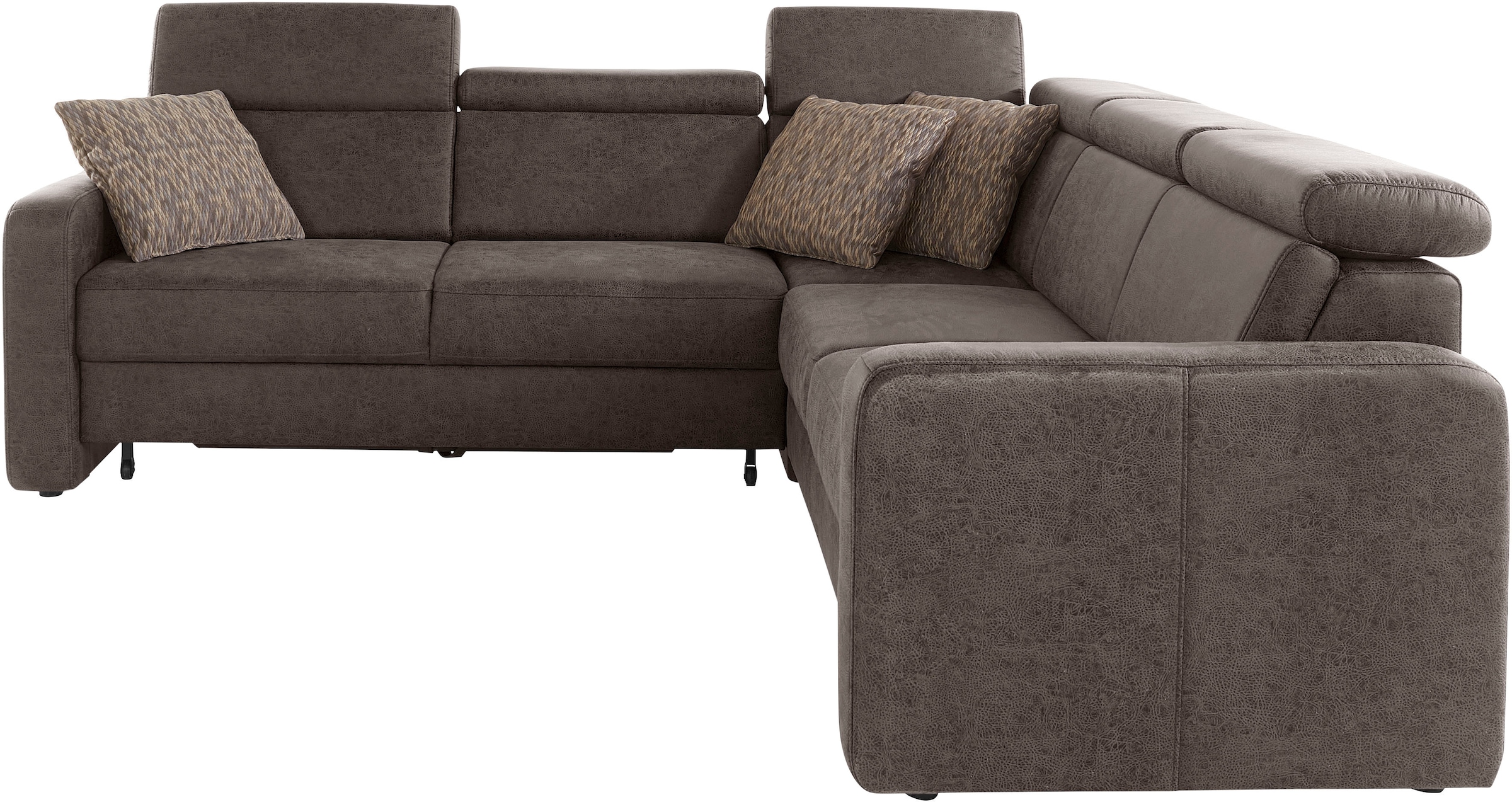 sit&more Ecksofa »Bologna L-Form«, Kopfteilverstellung, wahlweise mit Bettfunktion und Schubkasten