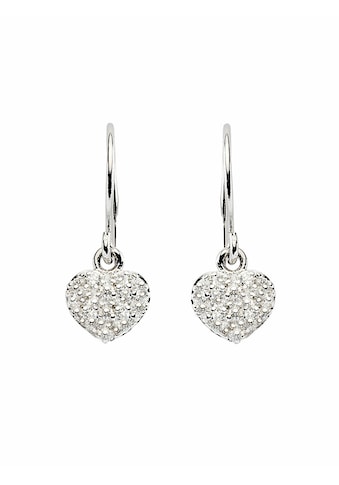 Adelia´s Paar Ohrhänger »1 Paar 925 Silber Ohrringe / Ohrhänger Herz mit Zirkonia«,... kaufen