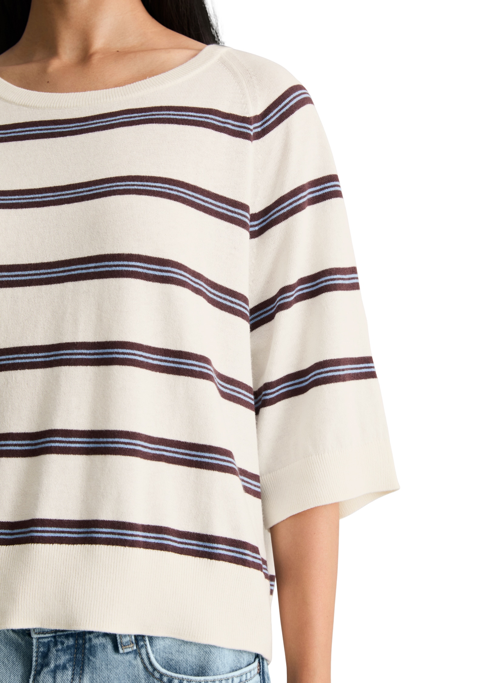 Marc O'Polo DENIM Strickpullover »aus weichem Organic-Cotton-Modal-Mix«