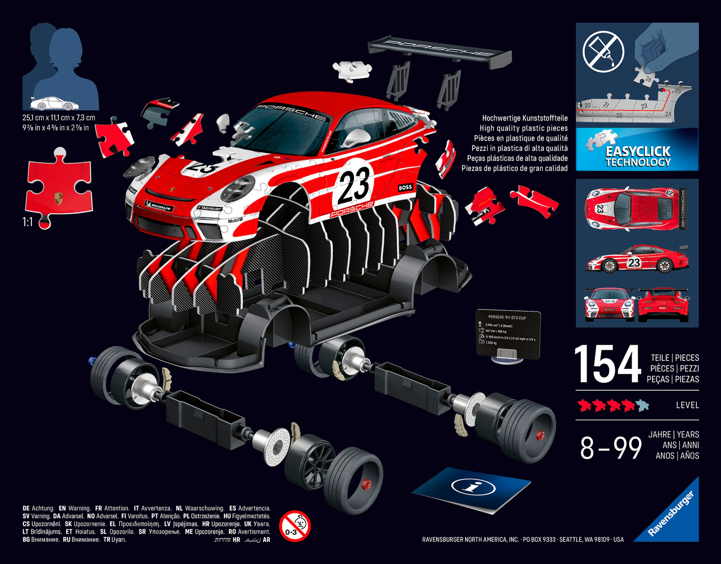 Ravensburger 3D-Puzzle »Iconics: Porsche 911 "Salzburg Edition"«, Made in Europe