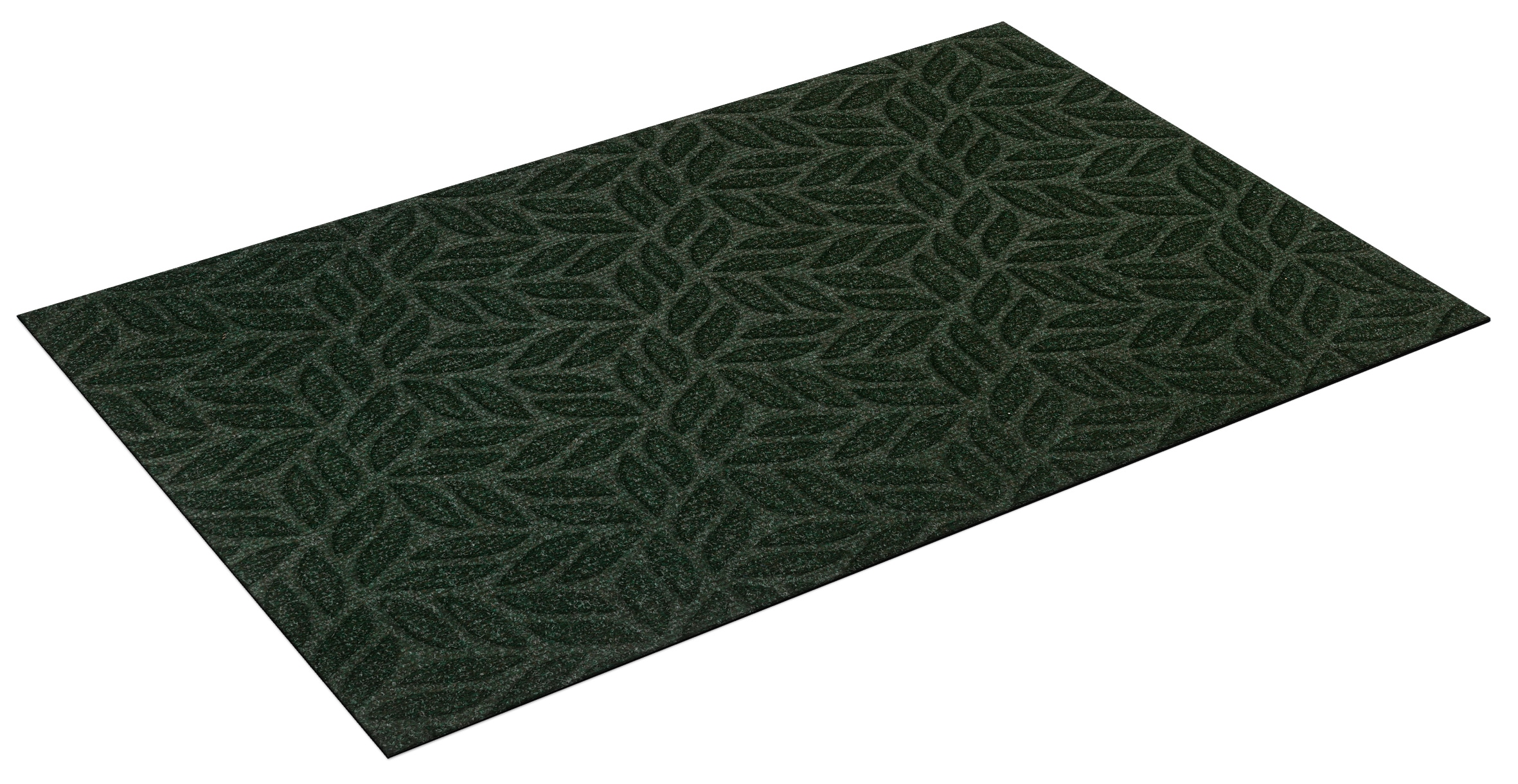 wash+dry by Kleen-Tex Fußmatte »Leaves midnight green«, rechteckig, 8 mm Höhe