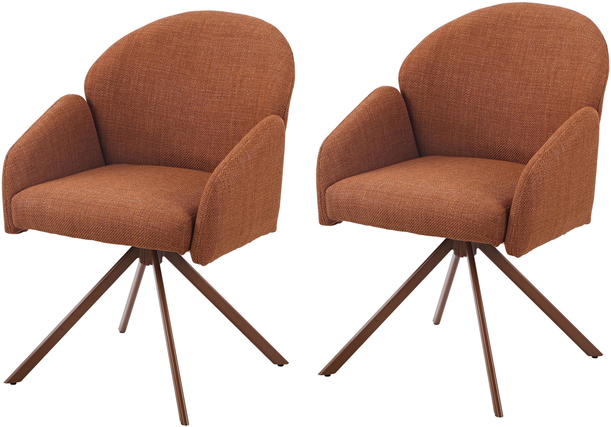 HELA Armlehnstuhl »HOLLY« (Set) 2 Stk.360° drehbar, Armlehnen, Gestell angepasst, Swing Back Komfortrücken