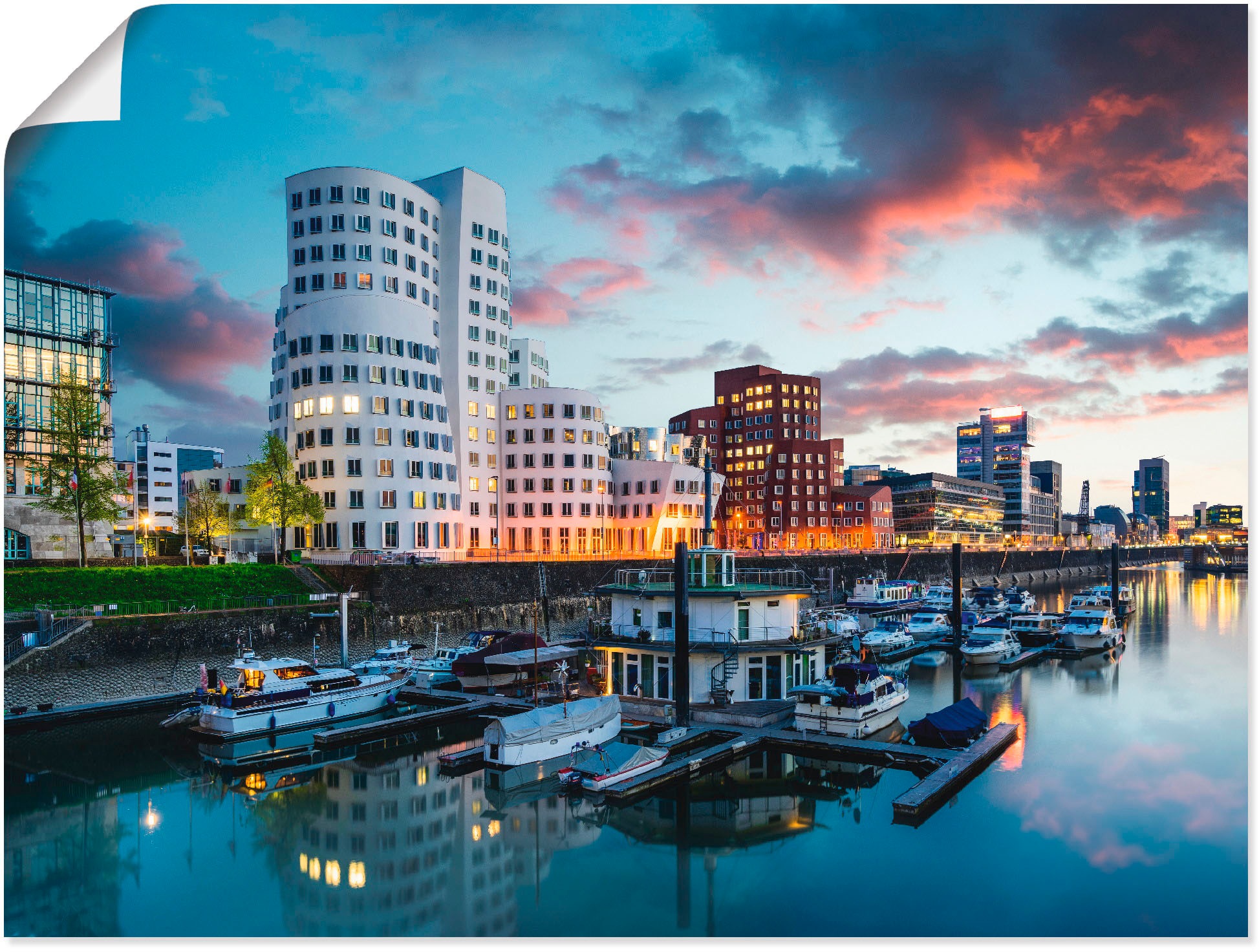 Artland Poster "Düsseldorf Medienhafen", Deutschland, (1 St.), als Alubild, günstig online kaufen