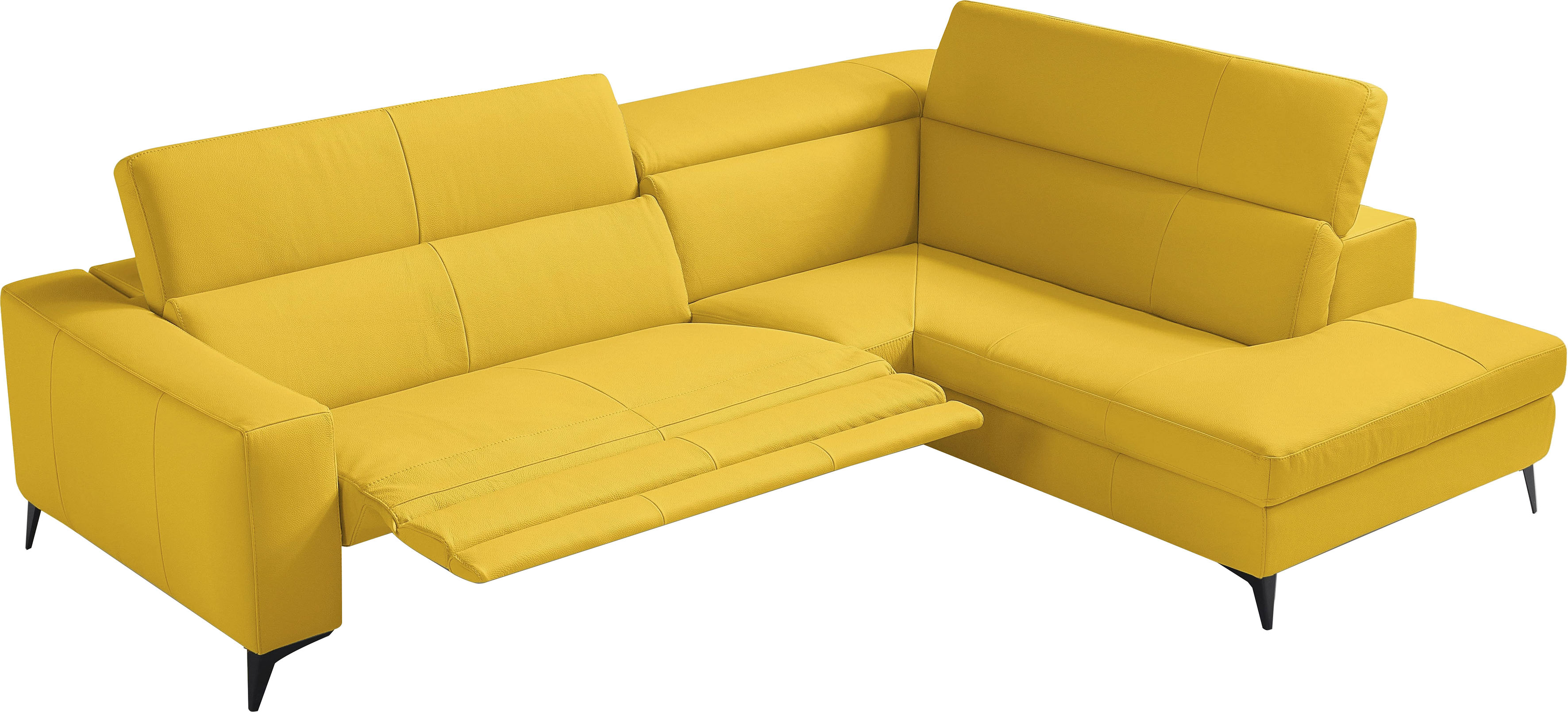 Egoitaliano Ecksofa "Edith, Designsofa mit hohem Sitzkomfort, Breite 269cm, L-Form" inkl. elektrischer Relaxfunktion und manuell verstellbaren Kopfteilen