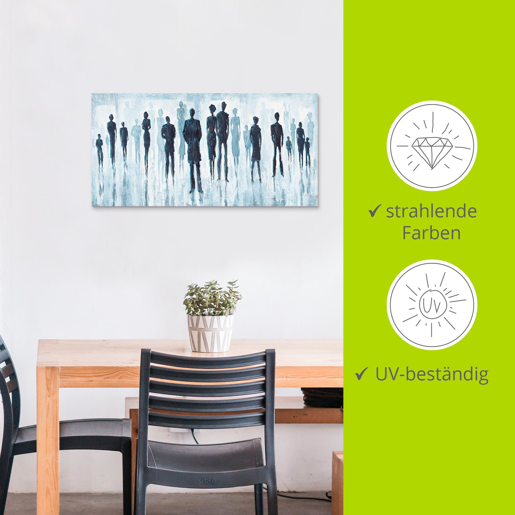 Artland Wandbild »Genau in der Mitte«, Gruppen & Familien, (1 St.), als Alubild, Outdoorbild, Leinwandbild in verschied. Größen