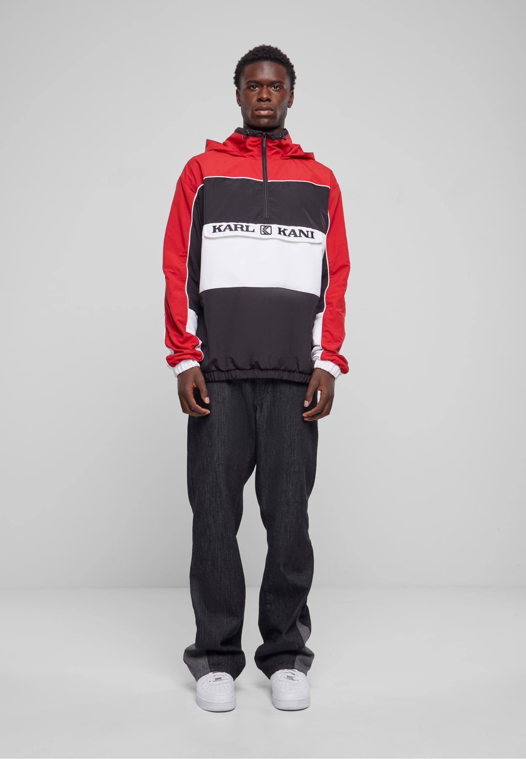 Karl Kani Windbreaker »Karl Kani Herren KM233-009-1 KK Retro Block Windbreaker«, (1 St.), mit Kapuze
