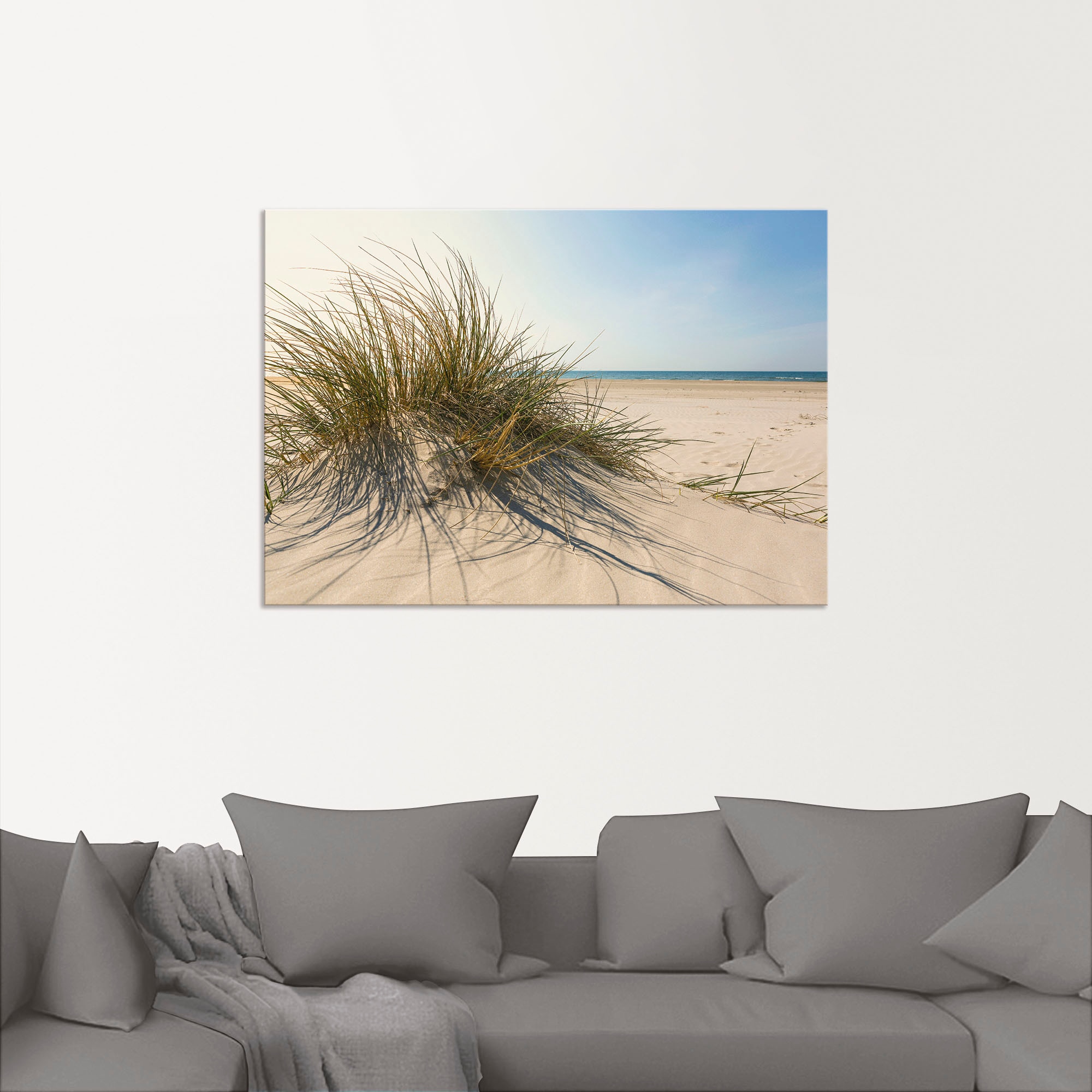 Artland Wandbild »Strandgras«, Küste, (1 St.), als Alubild, Outdoorbild, Leinwandbild, Poster, Wandaufkleber