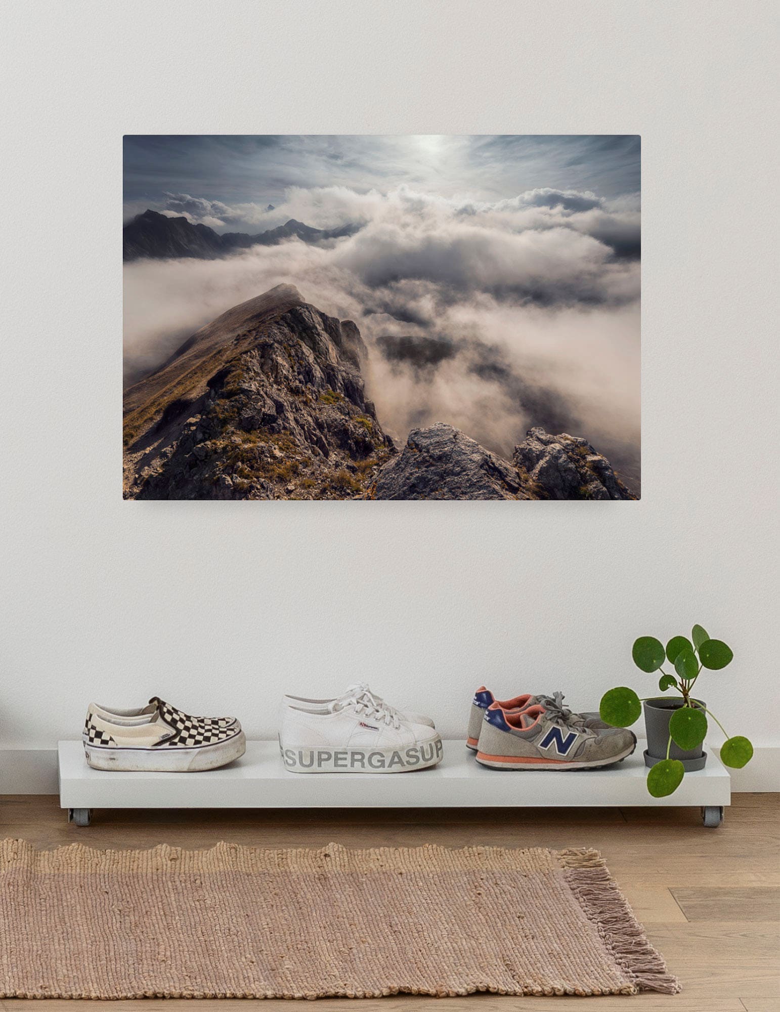 Komar Leinwandbild "Sea of Fog - Größe 60 x 40 cm" Baum  Berge  Blätter  Fo günstig online kaufen