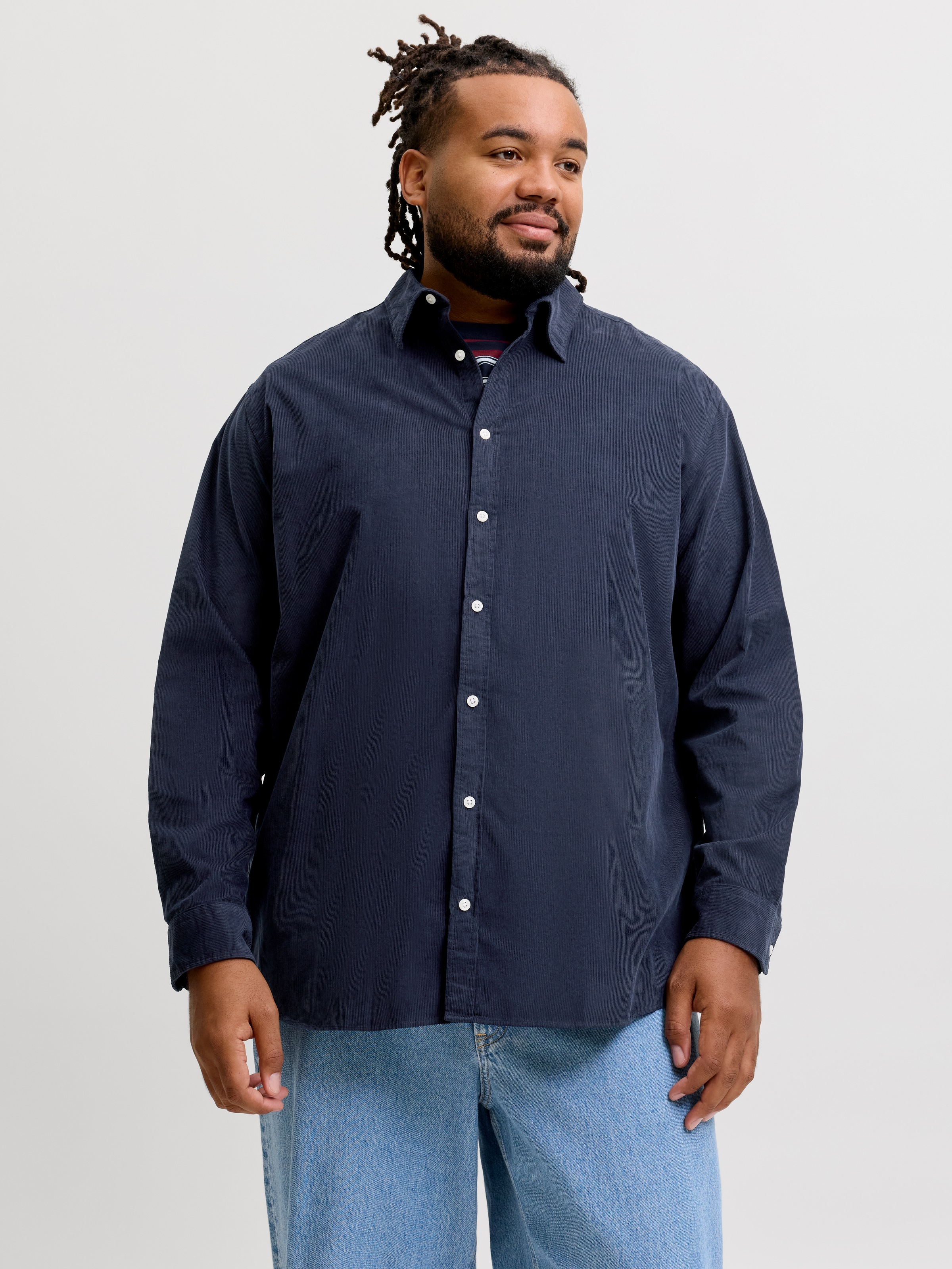 Jack & Jones PlusSize Langarmhemd "JJEFIELD CORD SHIRT LS SN PLS" Baumwolle, regular fit