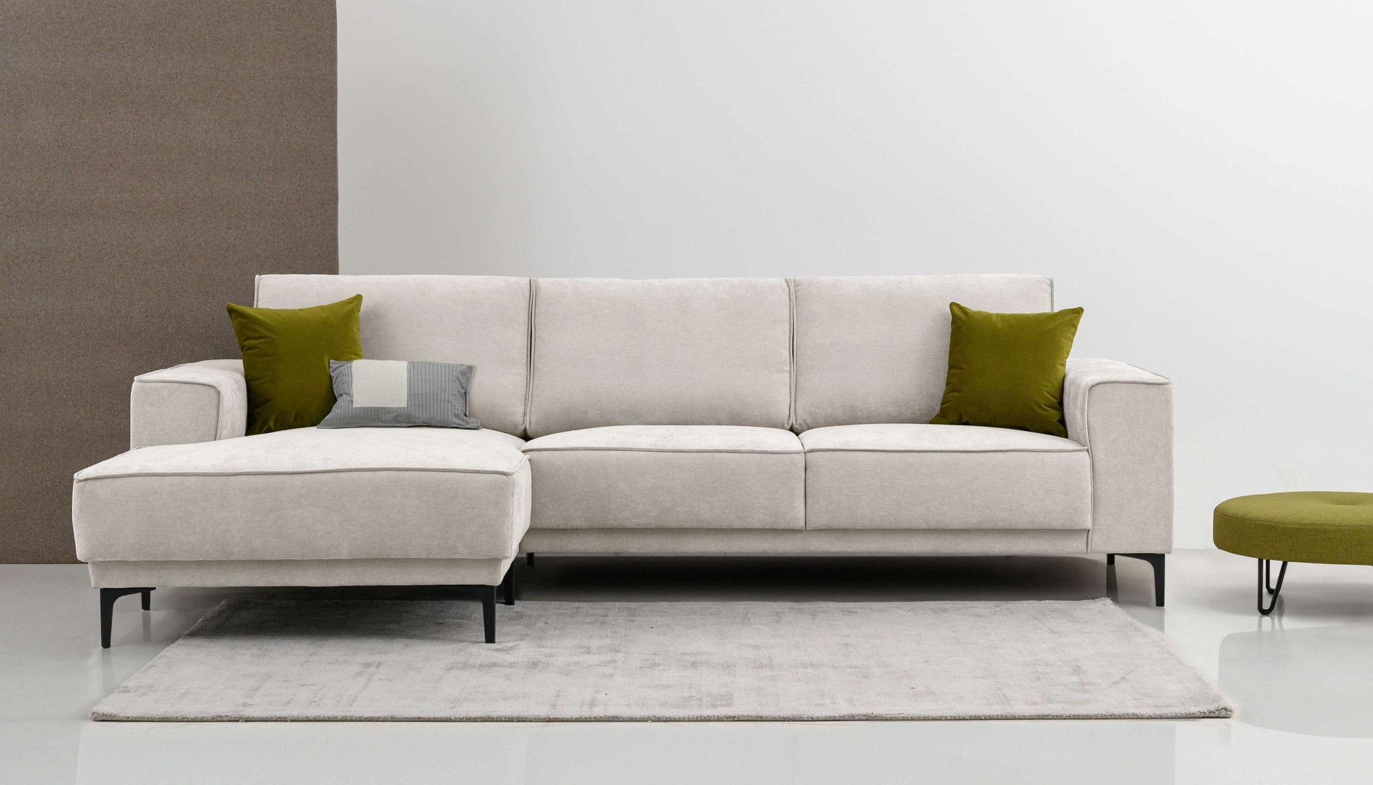 OTTO HOME Oland Corner Sofa Brown 280x152x85cm 8