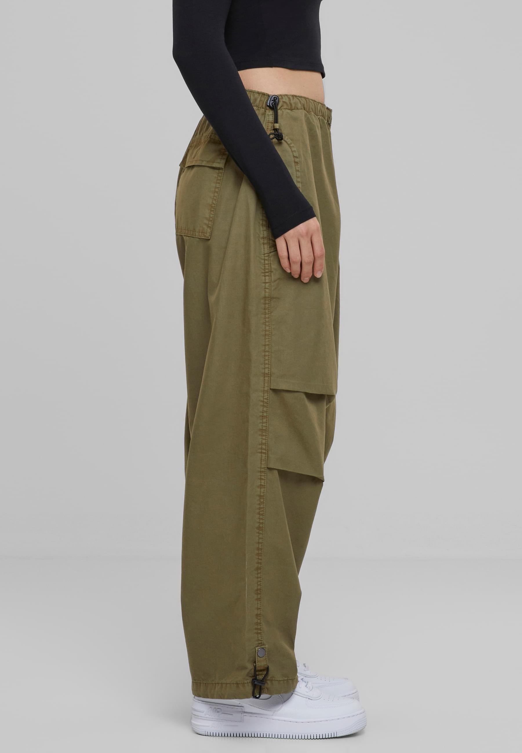 URBAN CLASSICS Stoffhose »Urban Classics Damen Ladies Cotton Parachute Pants«, (1 tlg.)