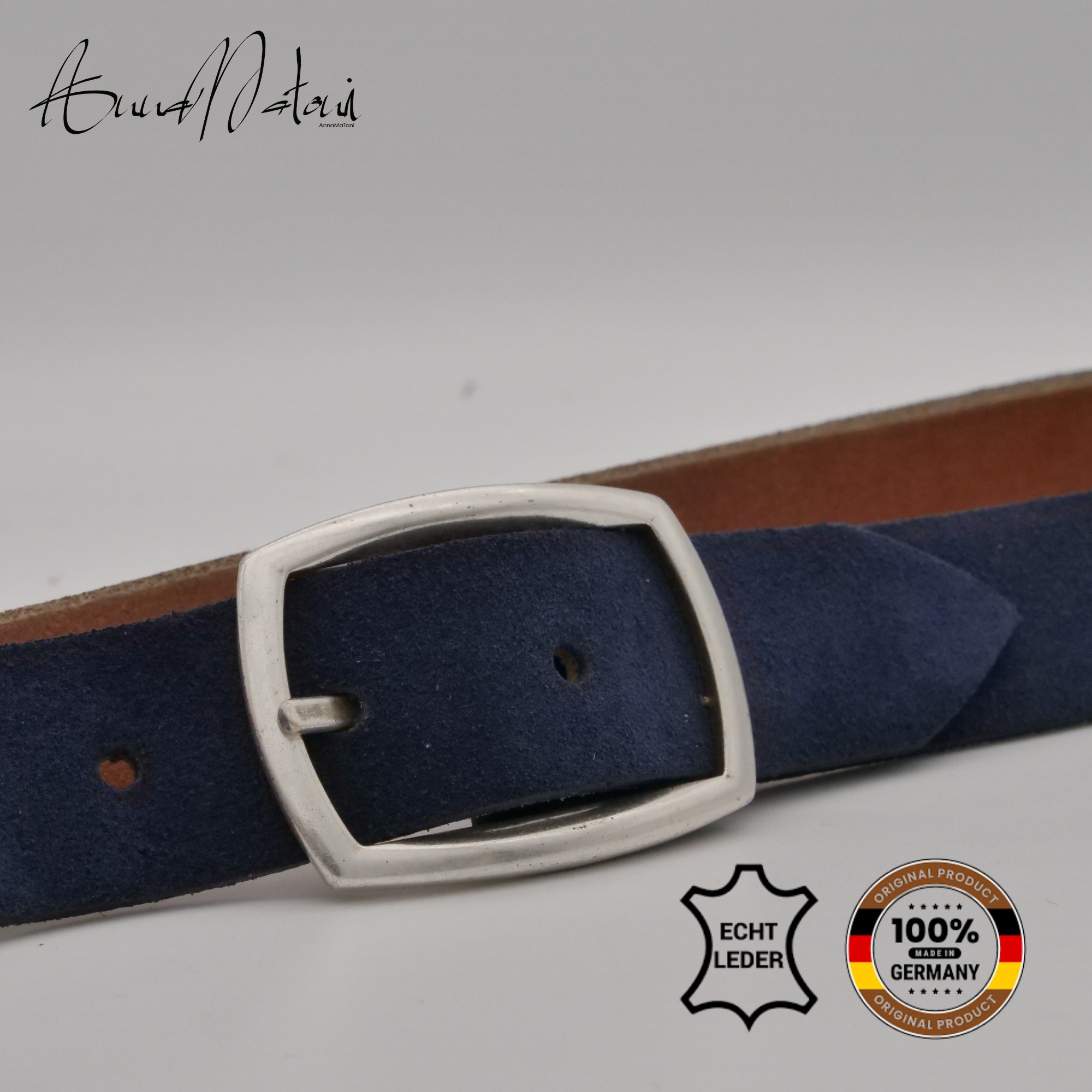 AnnaMatoni Ledergürtel "AnnaMatoni Damen Ledergürtel in hochwertigem Velour günstig online kaufen