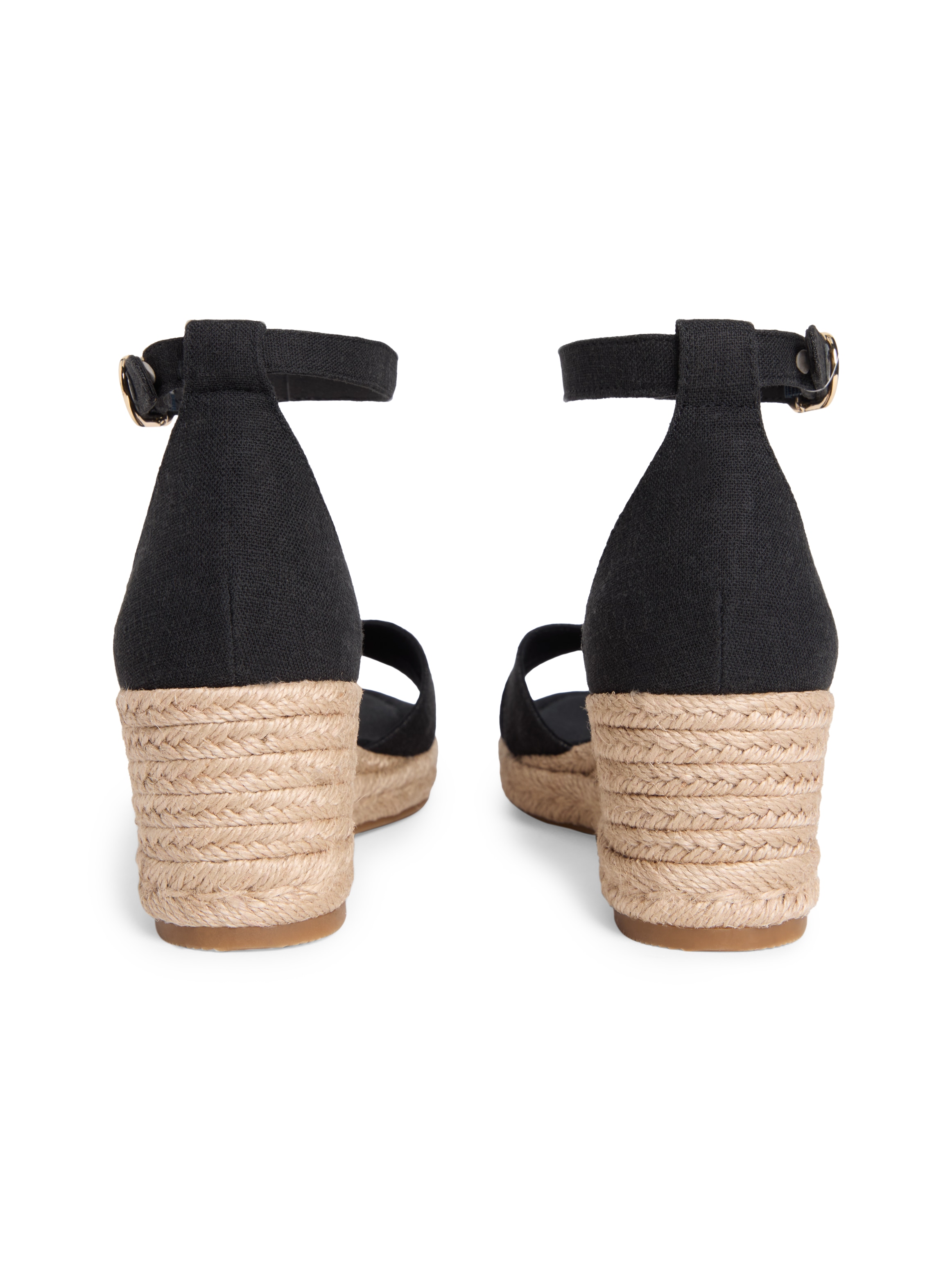 Tommy Hilfiger Keilsandalette »MID WEDGE ESPAD X CROSS«  Sommerschuh, Riemchensandale mit Jutebesatz - schmale Form