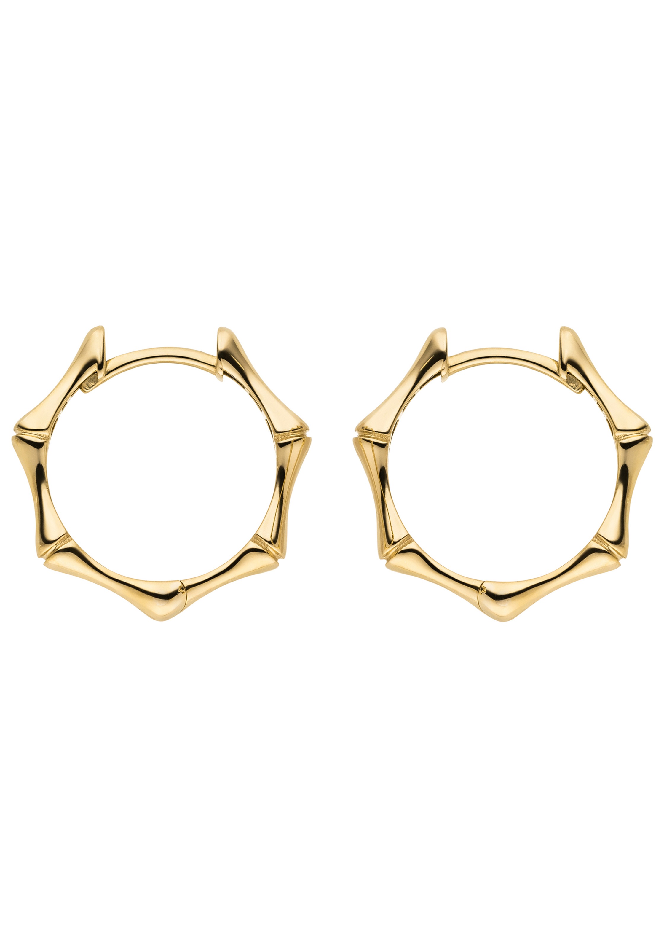 Paar Creolen JOBO "Ohrringe Knochen 16 mm", gelbgold 333, Ohrringe, Damen, Gelbgold 333, 8 Karat 333 Gold 2