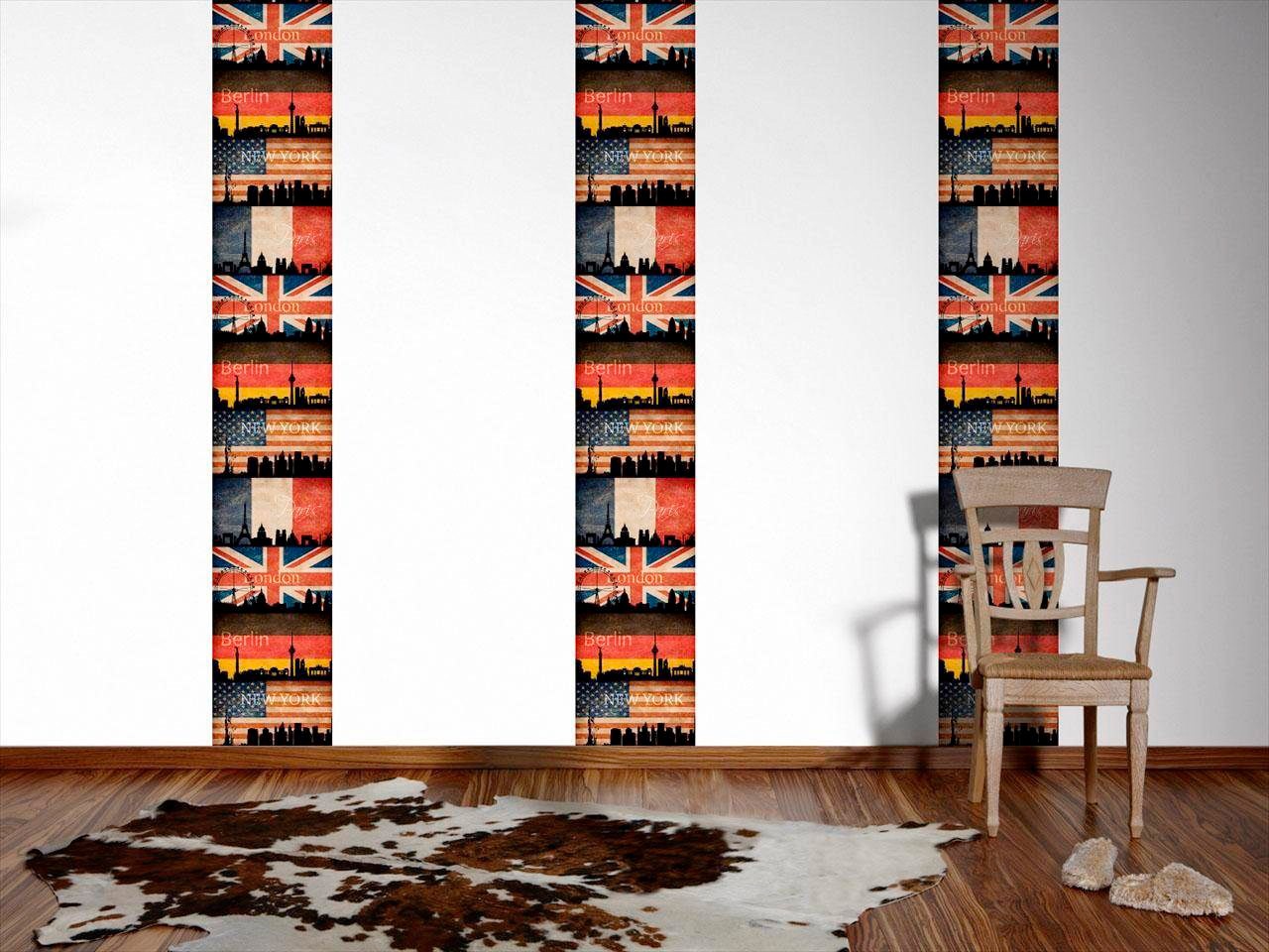 living walls Bordüre »pop.up Panel«, Motiv-abstrakt-naturalistisch, selbstklebend Borte Wohnzimmer Schlafzimmer Küche Flur Design Optik