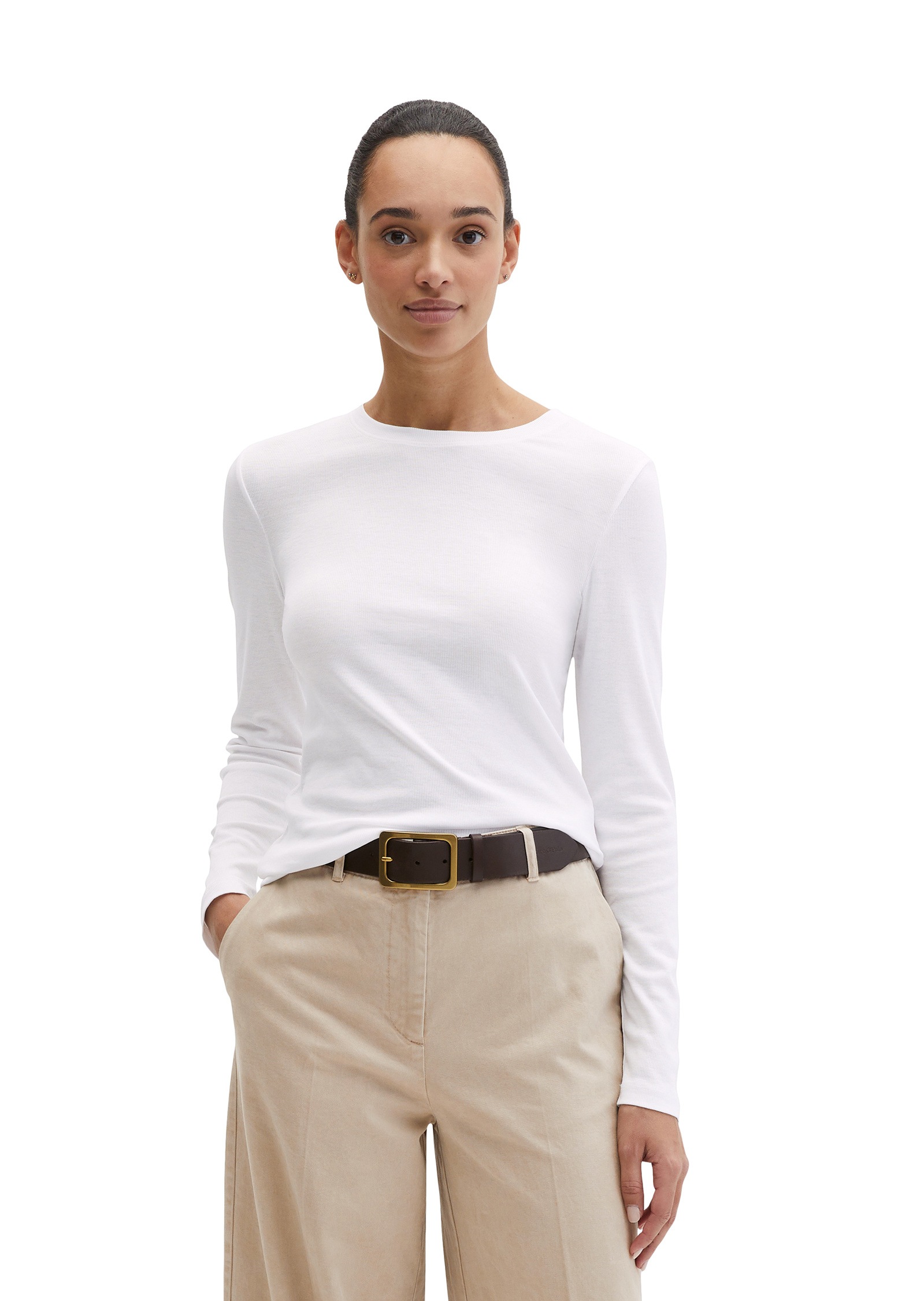 Marc OPolo Langarmshirt "aus Rippjersey" günstig online kaufen