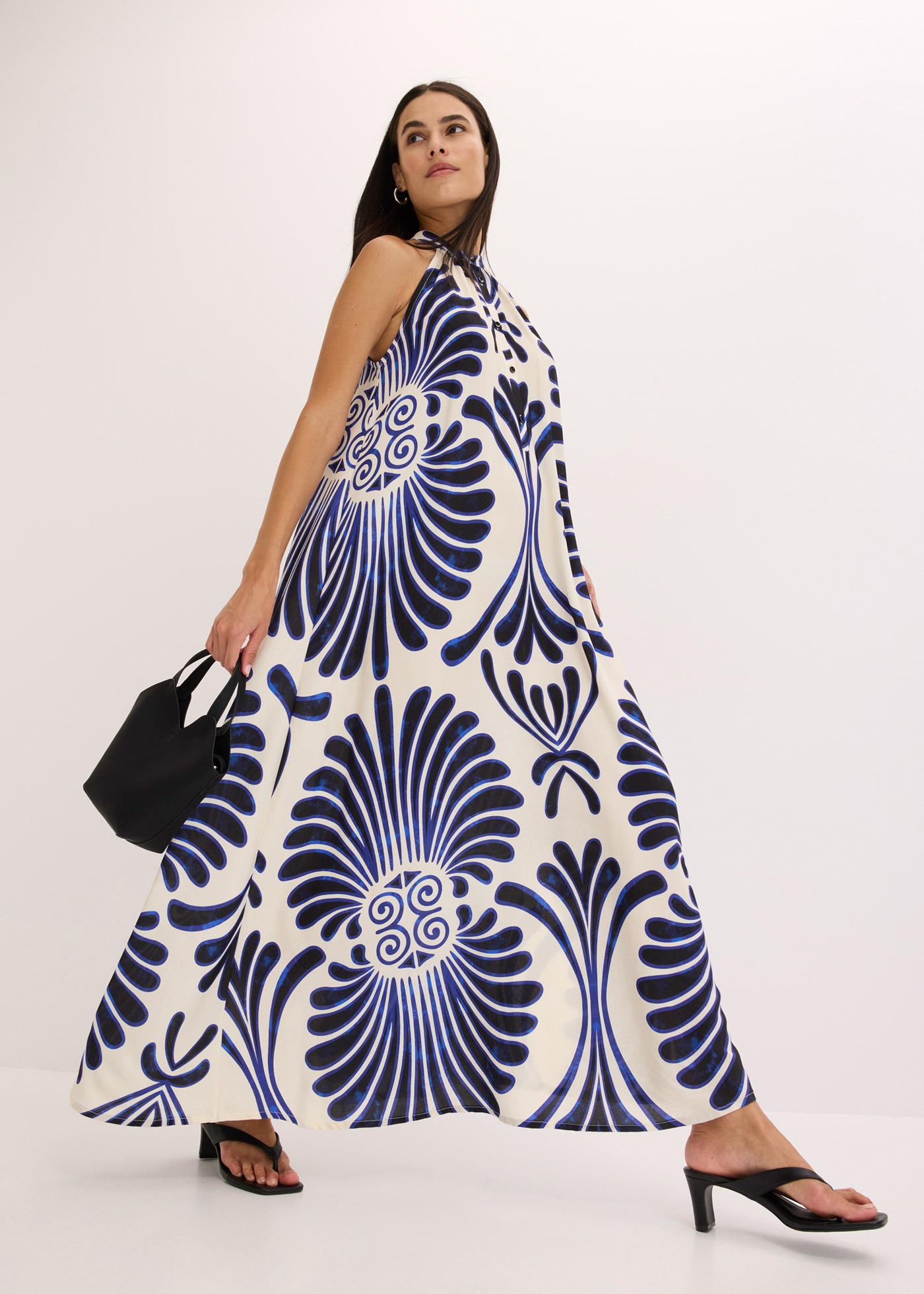 bonprix Maxikleid für Frühjahr und Sommer, aus Viskose, lässiger Schnitt