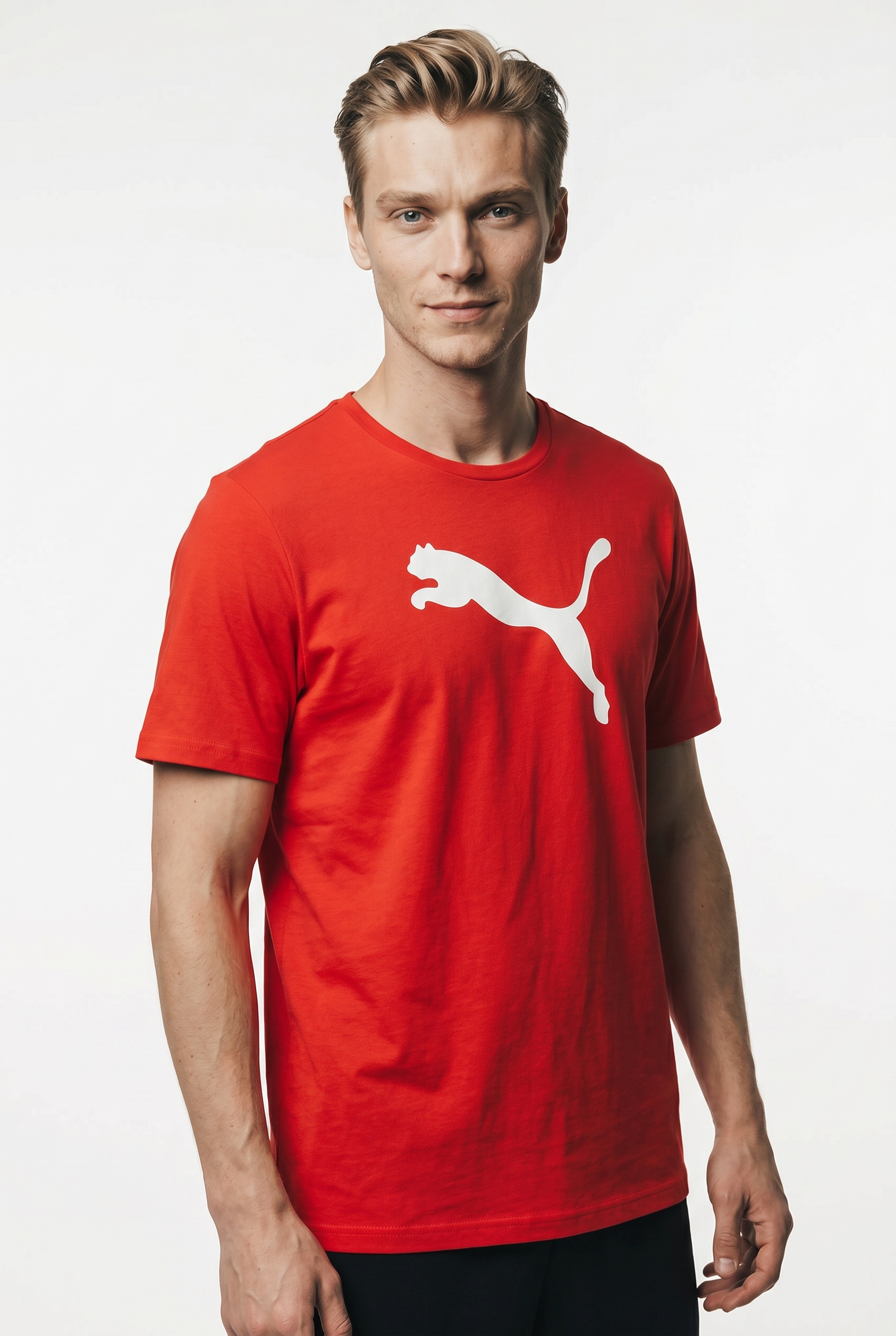 PUMA Fußballtrikot "TEAMRISE LOGO JERSEY COTTON" für Fußball, Kurzarm, sportlicher Stil, aus Baumwolle