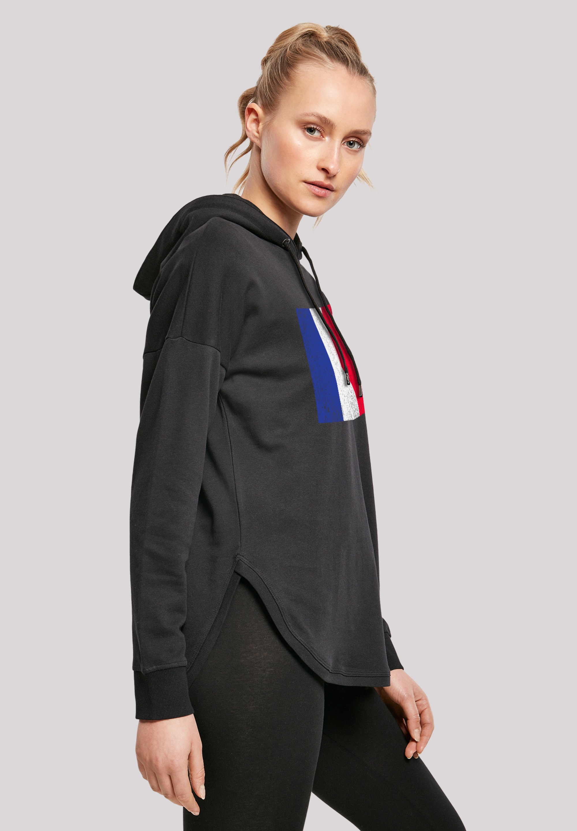 F4NT4STIC Kapuzenpullover »France Frankreich Flagge distressed«, Print