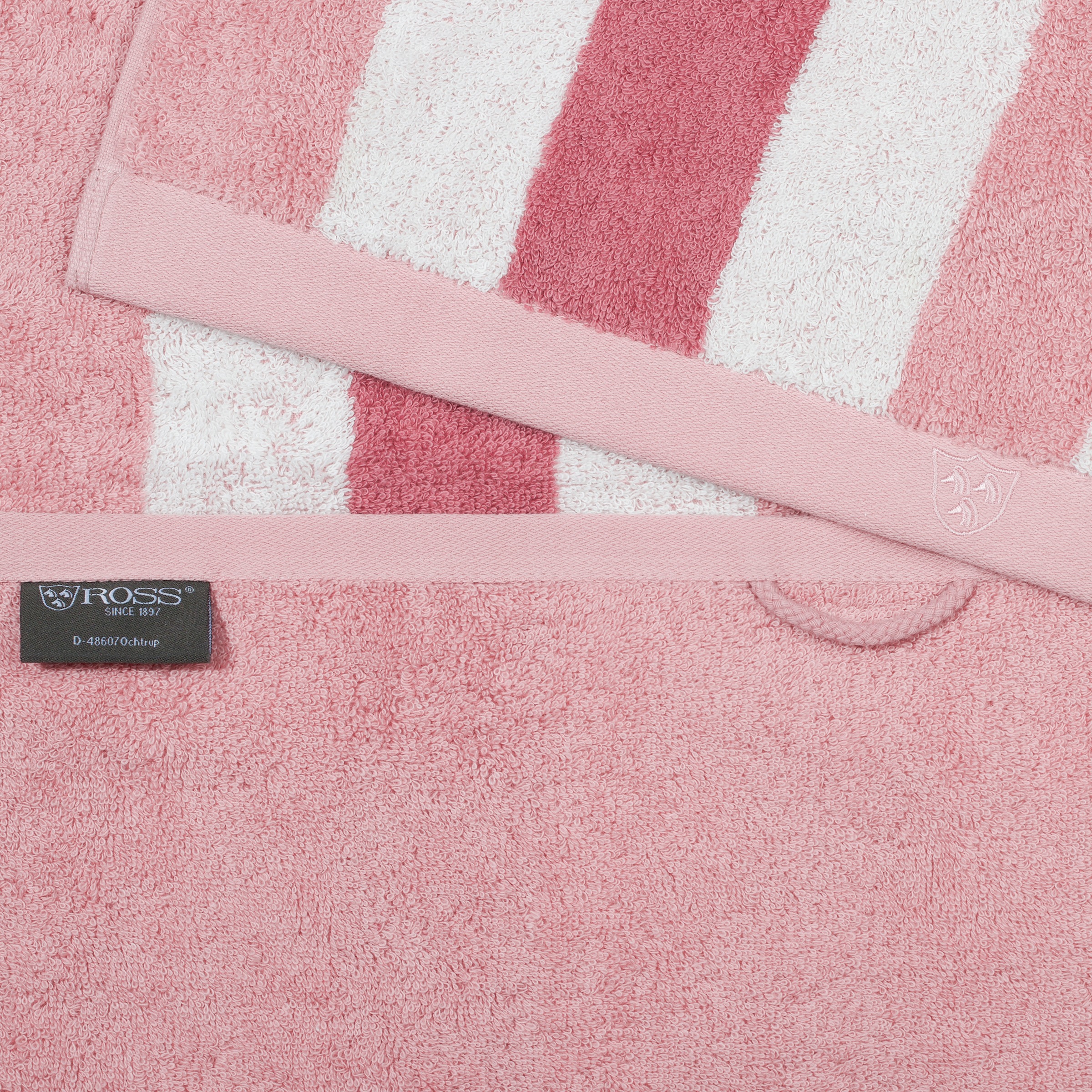 Thumbnail - ROSS Duschtuch "Doubleface, Streifen/Uni" aus feinster Baumwolle