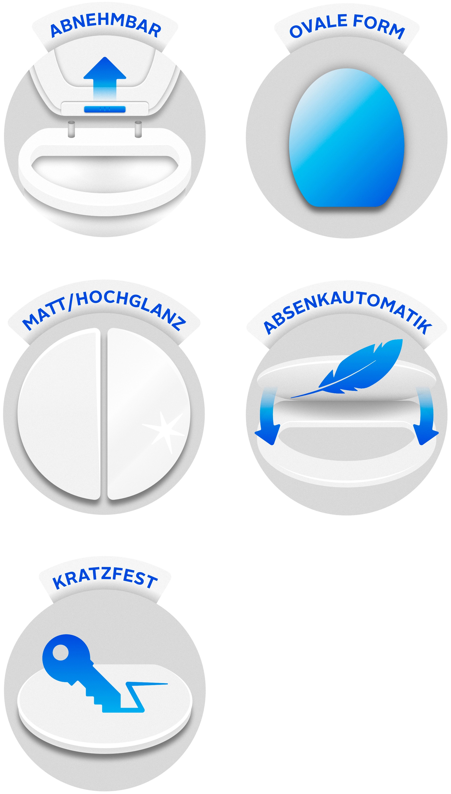 Schütte WC-Sitz »Shark«, Duroplast, mit Absenkautomatik und Schnellverschluss