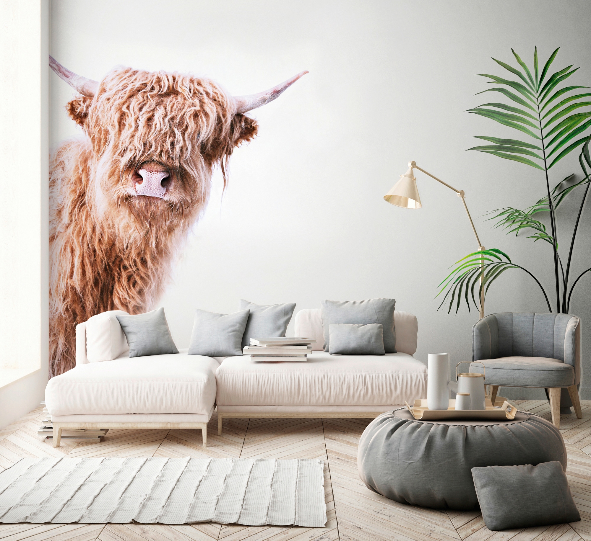 living walls Fototapete »ARTist Highland Cattle«, Vlies, Wand, Schräge
