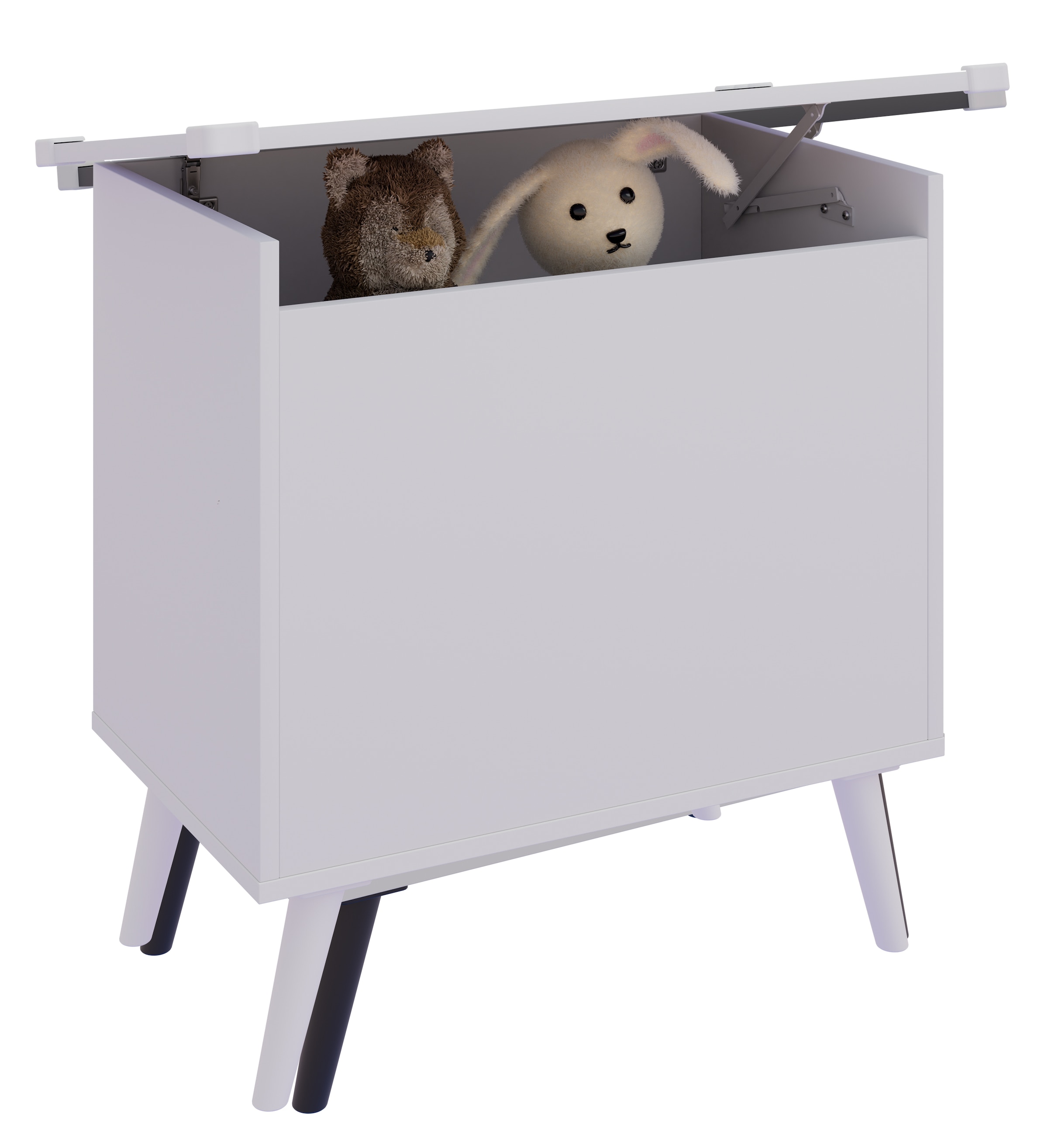 Sitztruhe VCM, weiß, Obermaterial: 100% Holz Wood., Garten, Sitzbänke, "Holz Sitztruhe Sitzbank Truhe Kiste Bosula L"