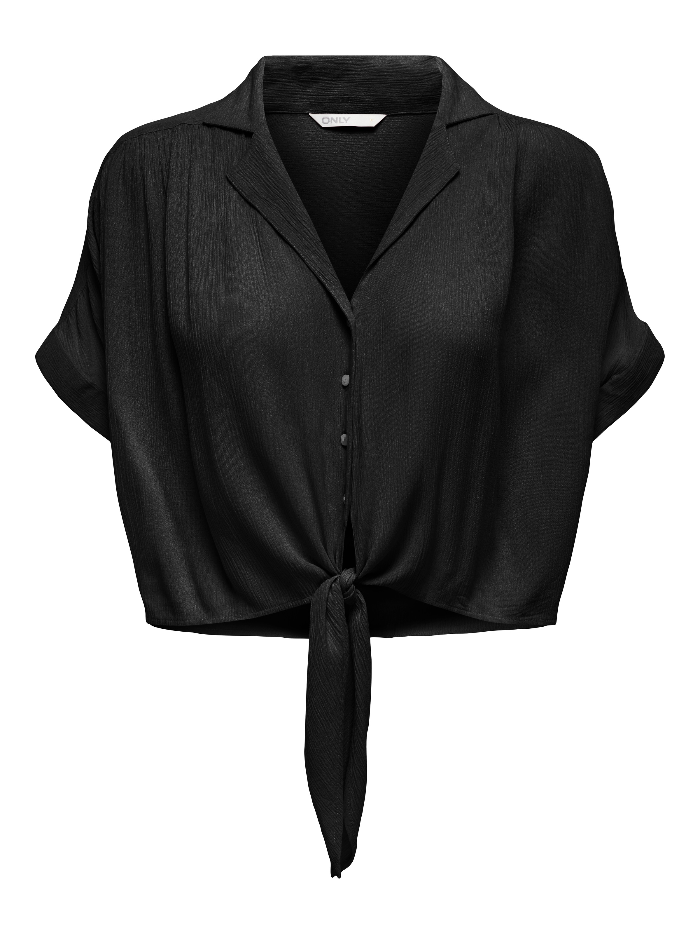ONLY Kurzarmbluse "ONLPAULA LIFE S/S TIE SHIRT WVN NOOS" Viskose, regular f günstig online kaufen