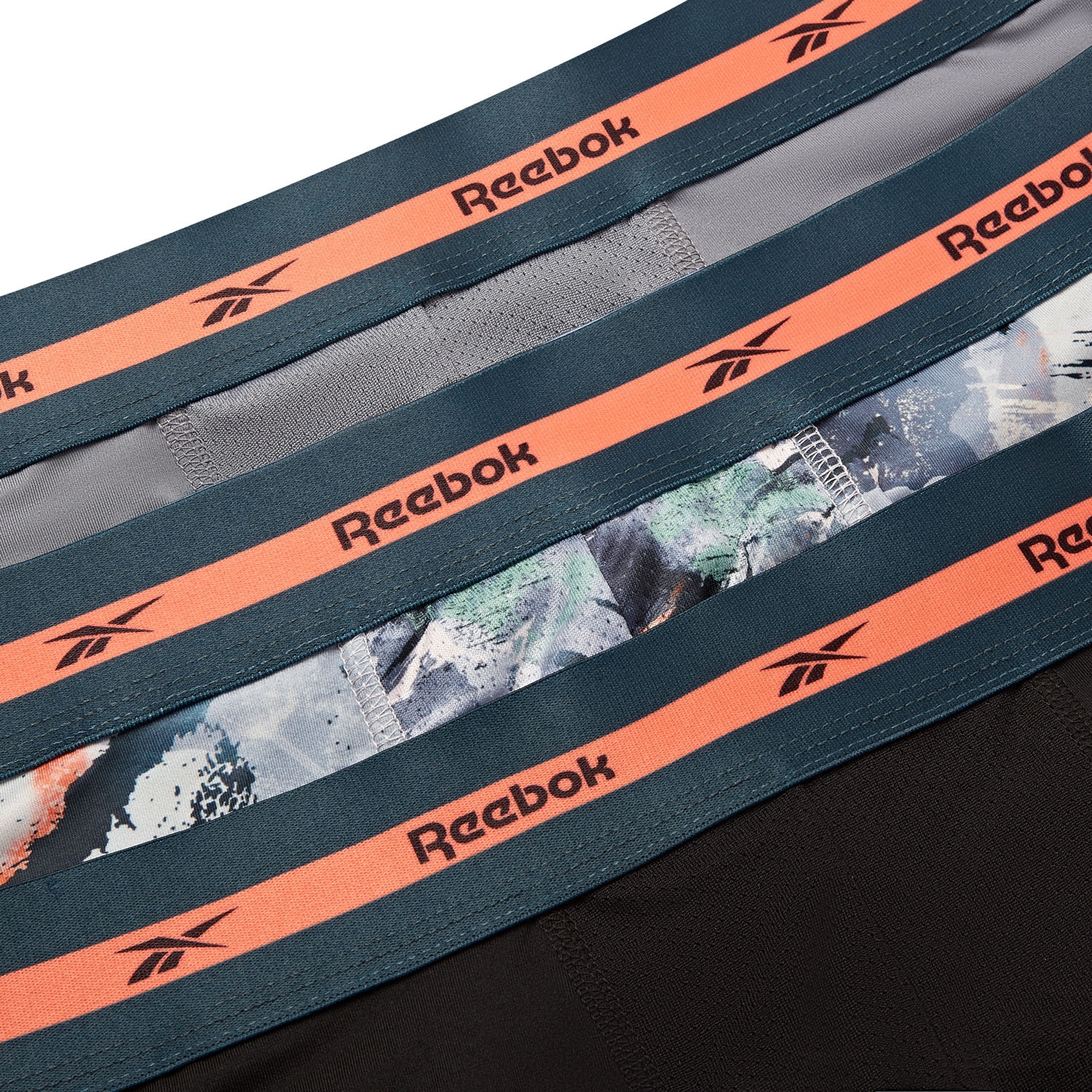 Reebok Trunk »LUTHER« 3er Pack,  basic, feuchtigkeitsregulierend, mit Logo, mit Muster, breiter Bund