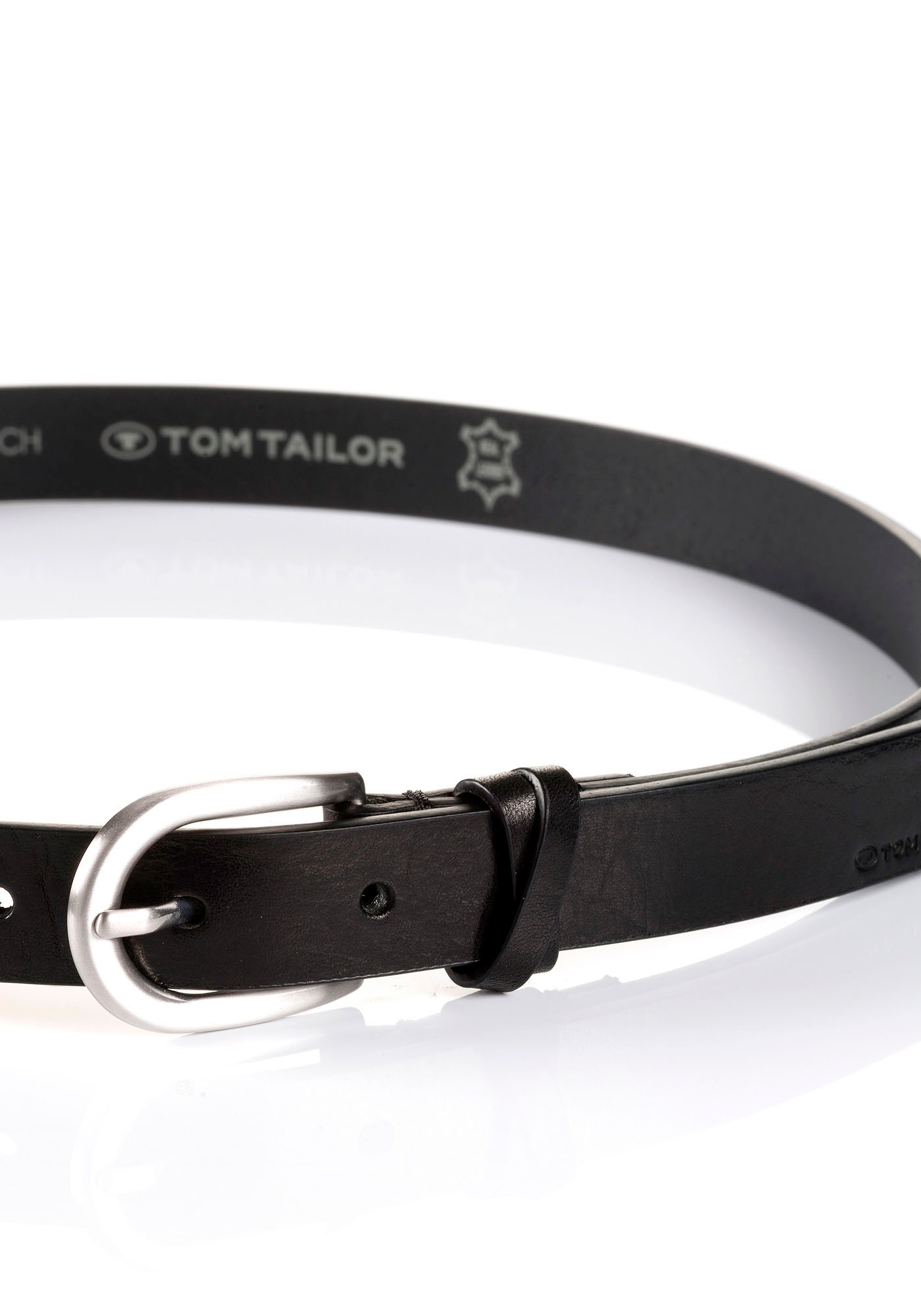 TOM TAILOR Ledergürtel »TTNELLY«, 2 cm breiter Damengürtel, modisch vielseitig