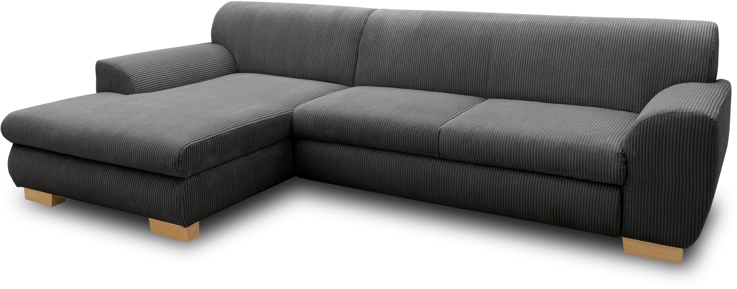 Home affaire Ecksofa »Nika zeitlos und elegant, L-Form«, wahlweise mit Bettfunktion, auch in Cord