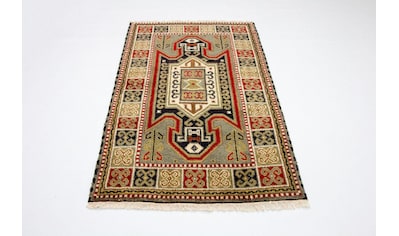 Wollteppich »Kazak Teppich handgeknüpft braun«, rechteckig