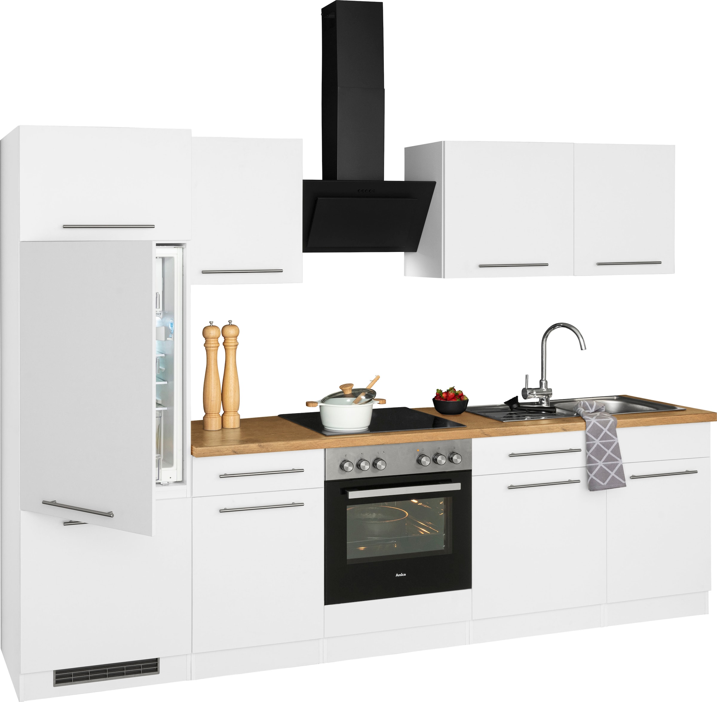 wiho Küchen Küchenzeile »Unna«, ohne E-Geräte, Breite 280 cm