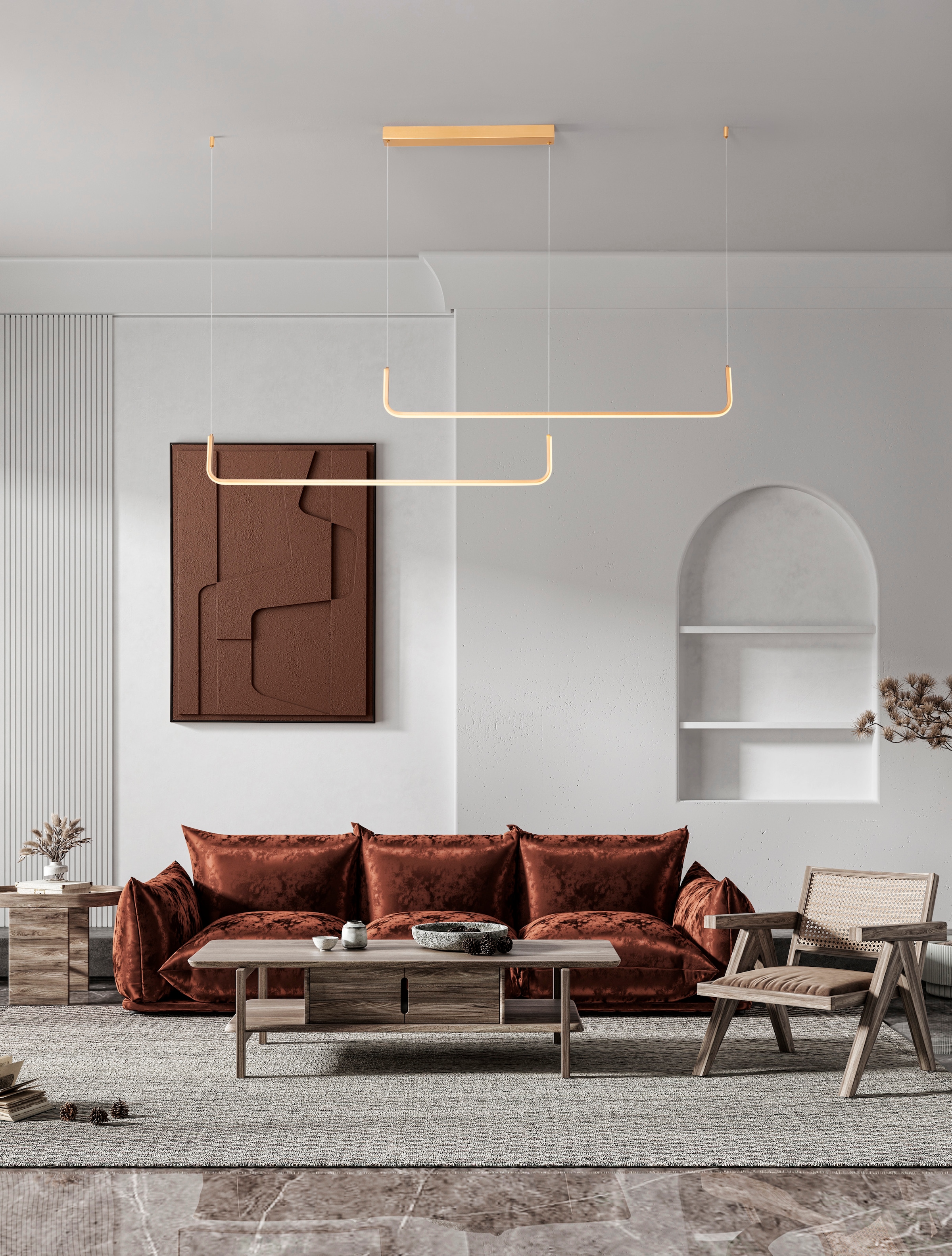 Nova Luce Pendelleuchte »STRITA«, 2 flammig