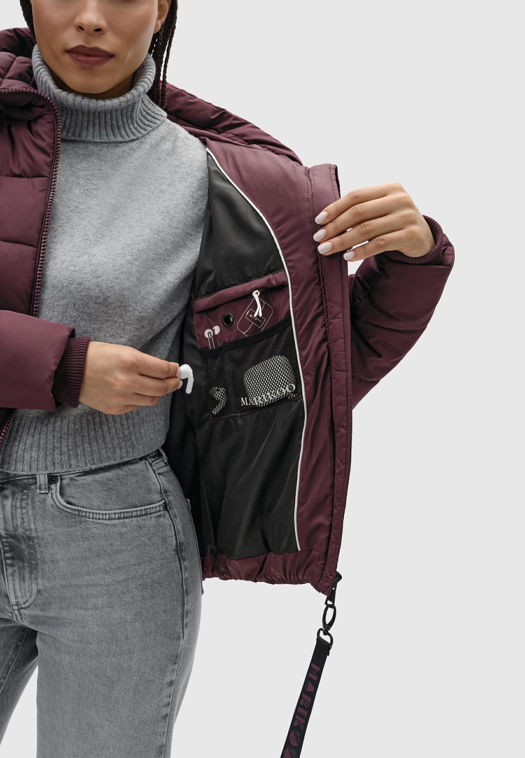Marikoo Steppjacke »Amayaa-1« mit Kapuze Gesteppte Damen Jacke mit großer Kapuze