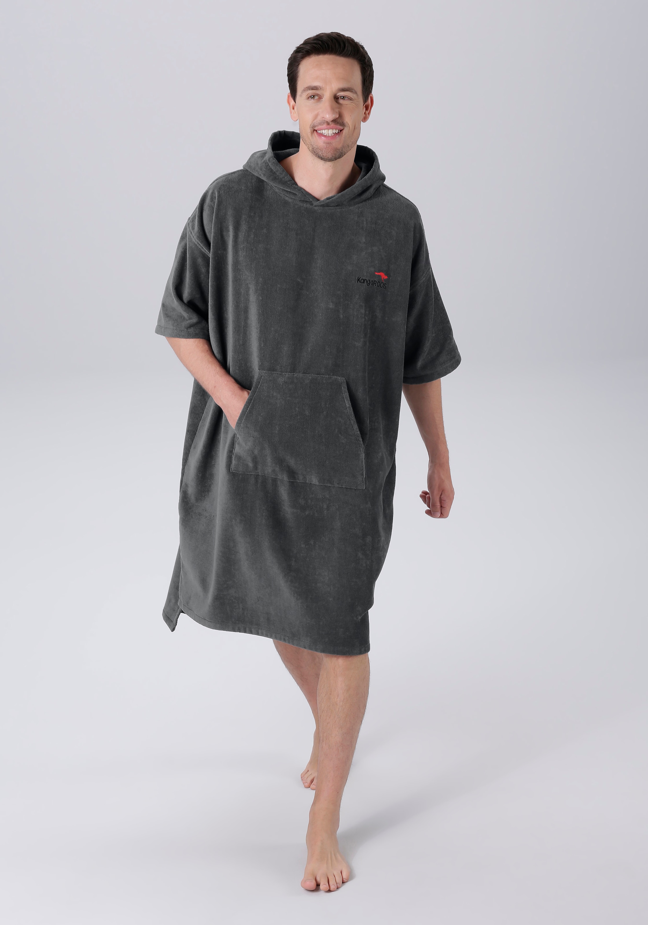 KangaROOS Badeponcho "Summer", (1 St.), Surf Poncho, Kapuze, mit Bauchtasche