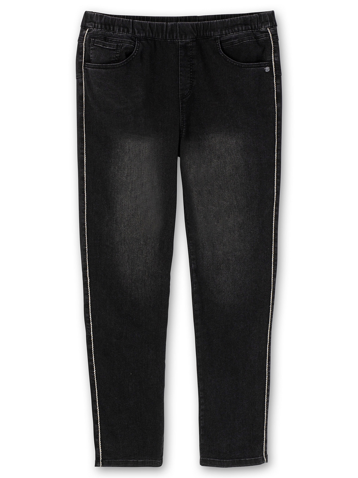 | »Große seitlichen mit Stretch-Jeans BAUR online Glitzer-Pipings Größen«, bestellen Sheego