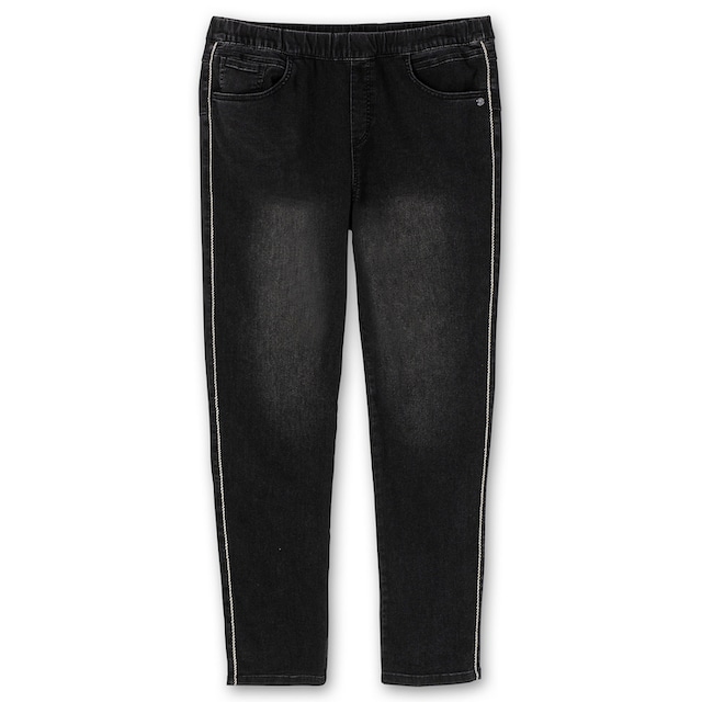 Sheego Stretch-Jeans »Große Größen«, mit seitlichen Glitzer-Pipings online  bestellen | BAUR