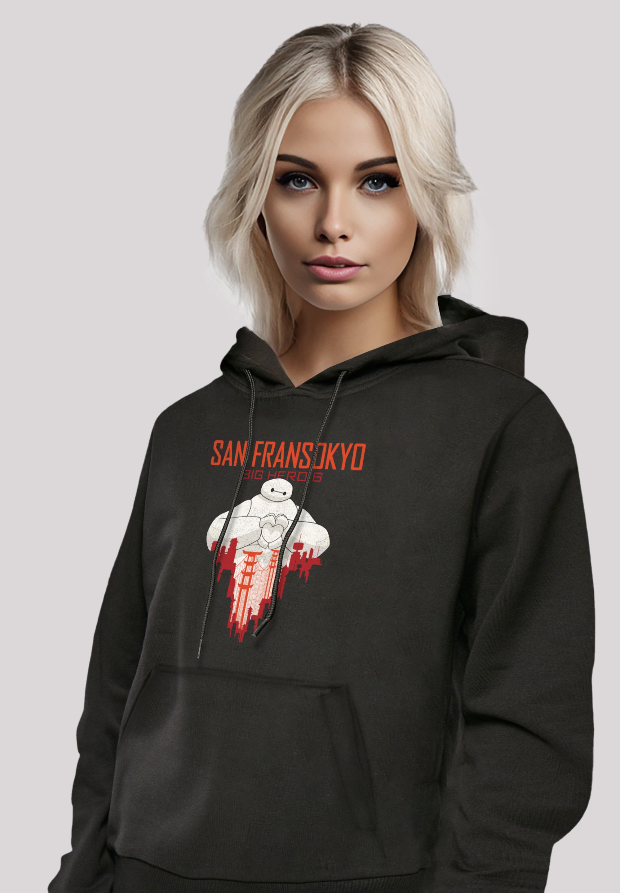 F4NT4STIC Kapuzenpullover »Big Hero 6 Baymax San Fransokyo Heart«, Premium Qualität