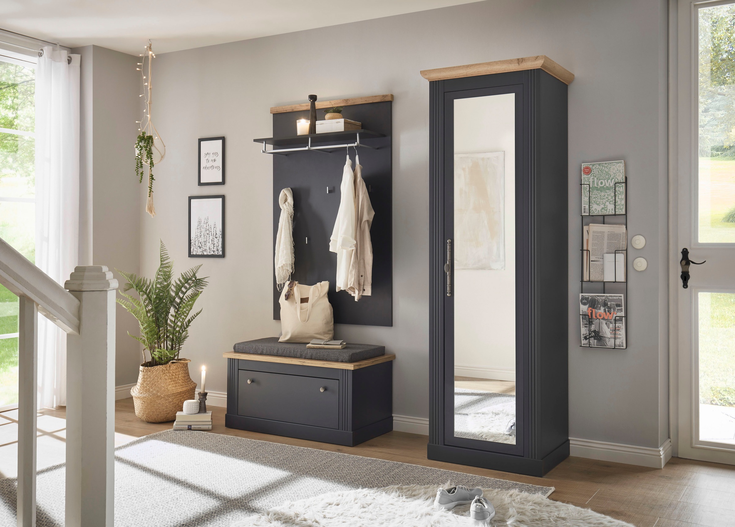 Home affaire Schuhschrank »WESTMINSTER TOPSELLER!«, (Höhe ca. 203 cm), im romantischen Landhausstil