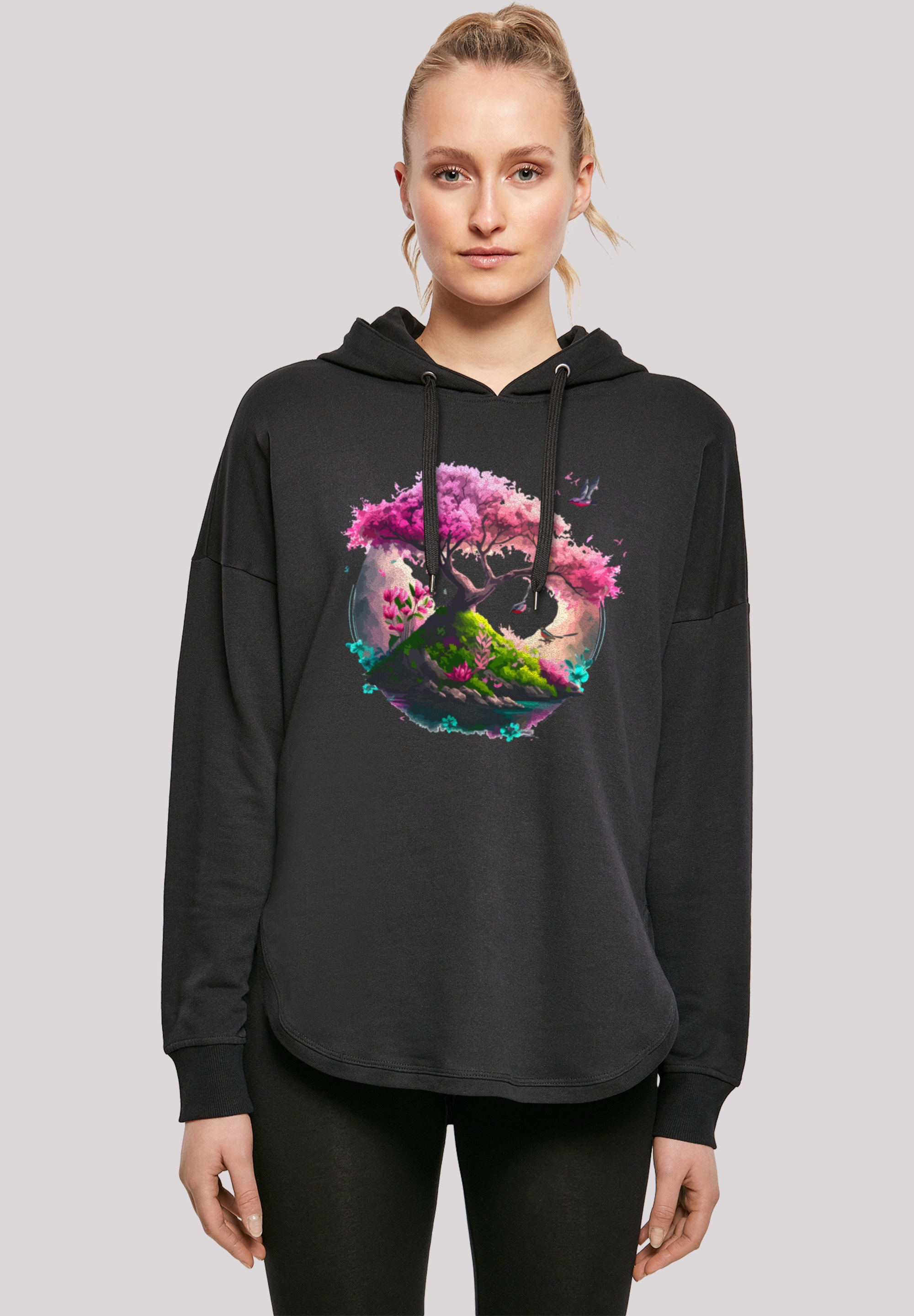 F4NT4STIC Kapuzenpullover "Kirschblüten Baum Oversize Hoodie", Print