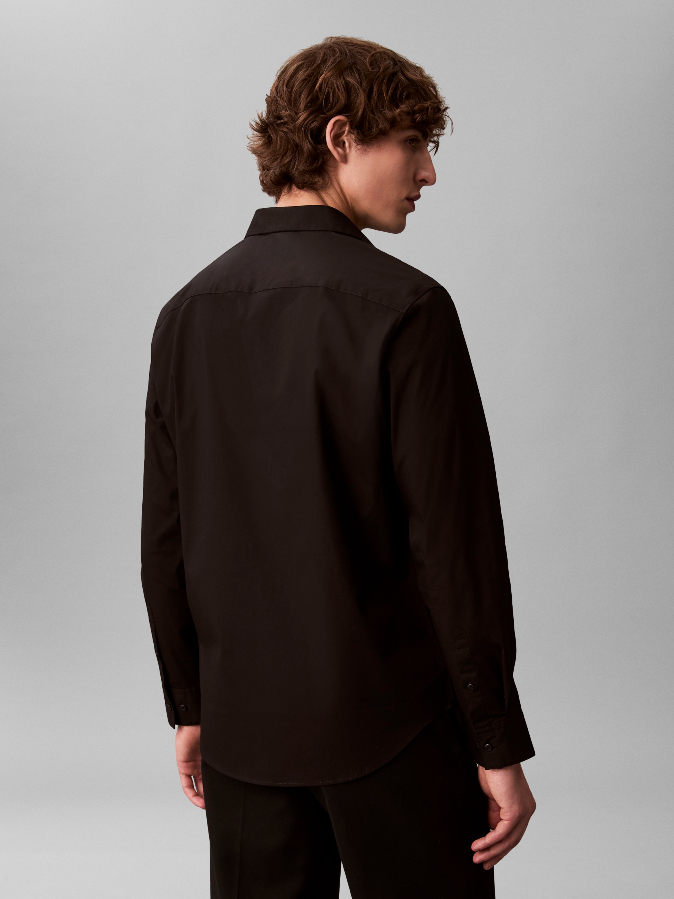 Calvin Klein Businesshemd »LS SOLID STRETCH CLASSIC SHIRT« mit Kentkragen