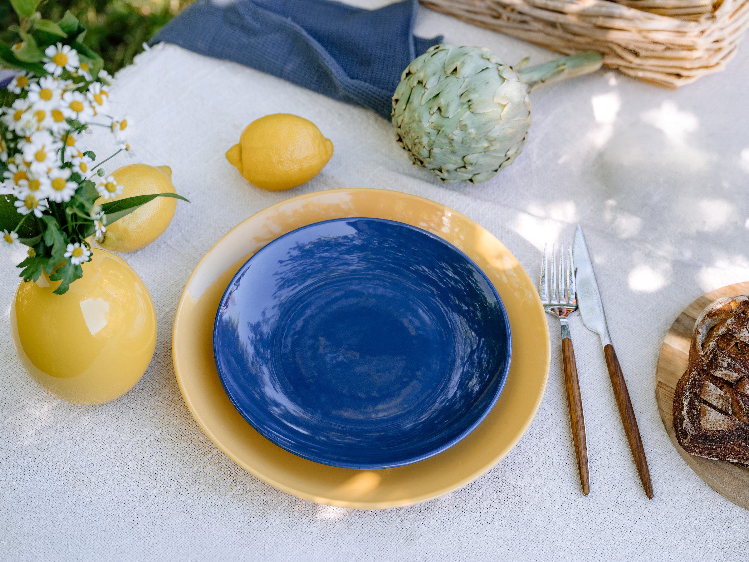 CreaTable Teller-Set »Joy, Geschirr-Set, 12-tlg.« Hochwertiges Steinzeug, Skandinavische Klarheit
