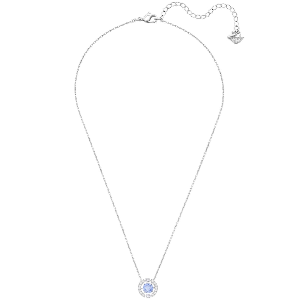 Swarovski Kette mit Anhänger »SPARKLING DANCE ROUND, BLAU, RHODINIERT, 5279425«