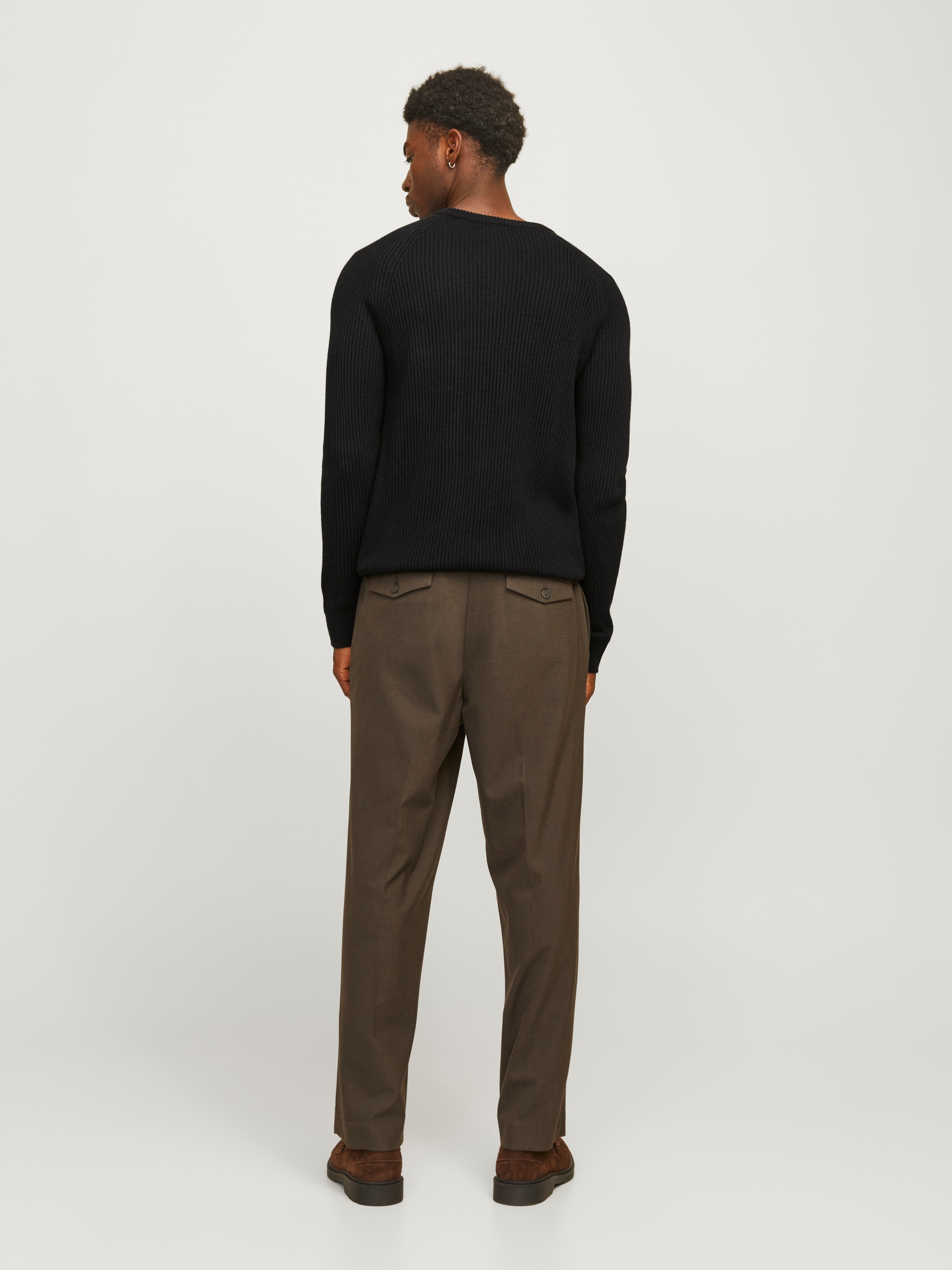 Jack & Jones Rundhalspullover »JJPANNEL KNIT CREW NECK AW24«